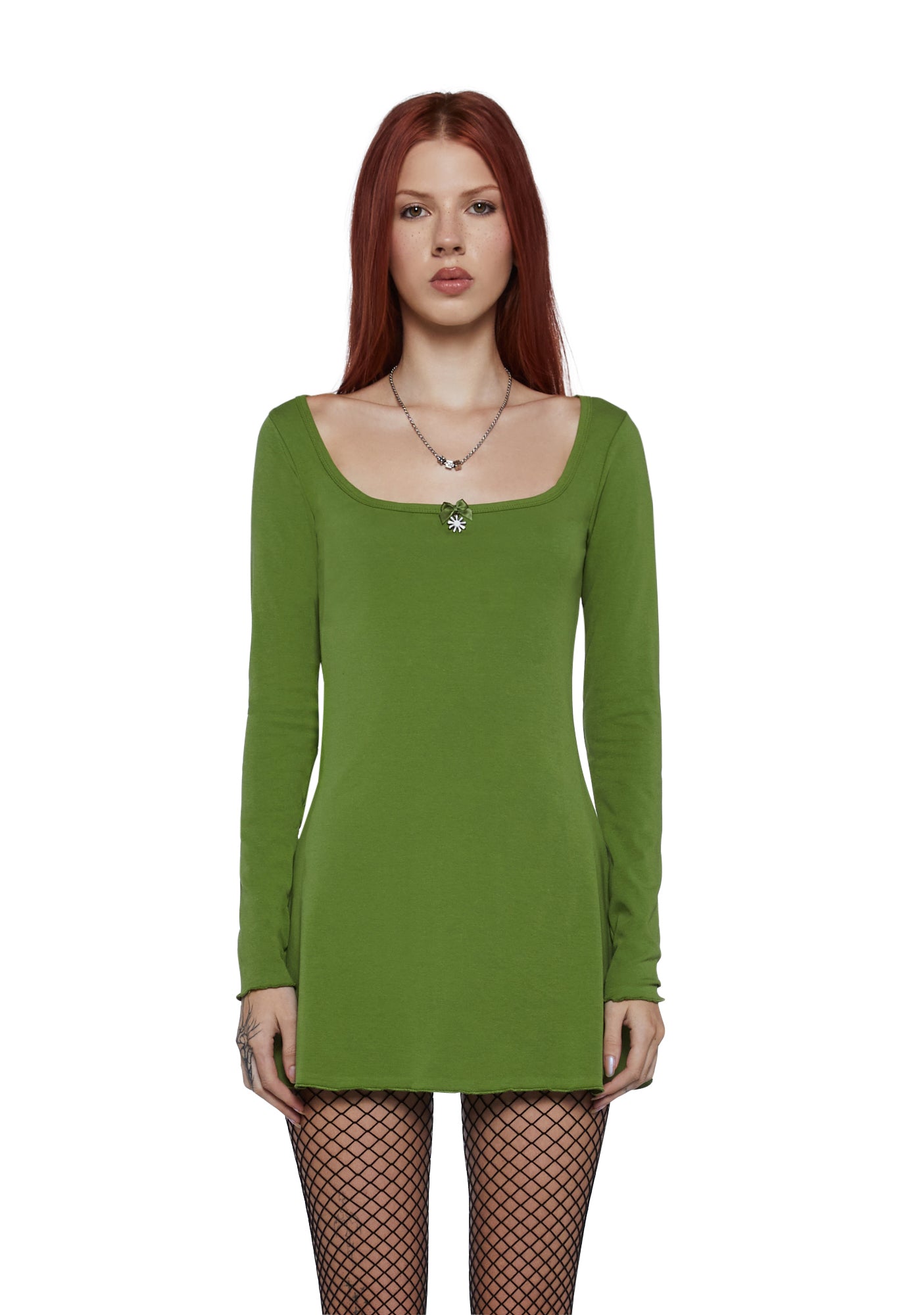 michelle obama green dress Reinhart Lace Overlay Mini Dress Jade Green