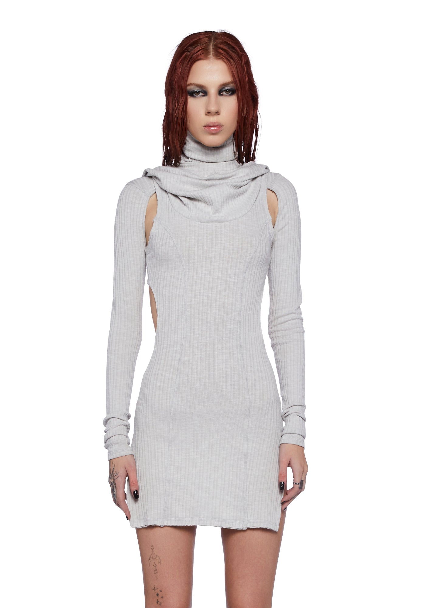 Coquette Mini Dress With Cardigan - White / S