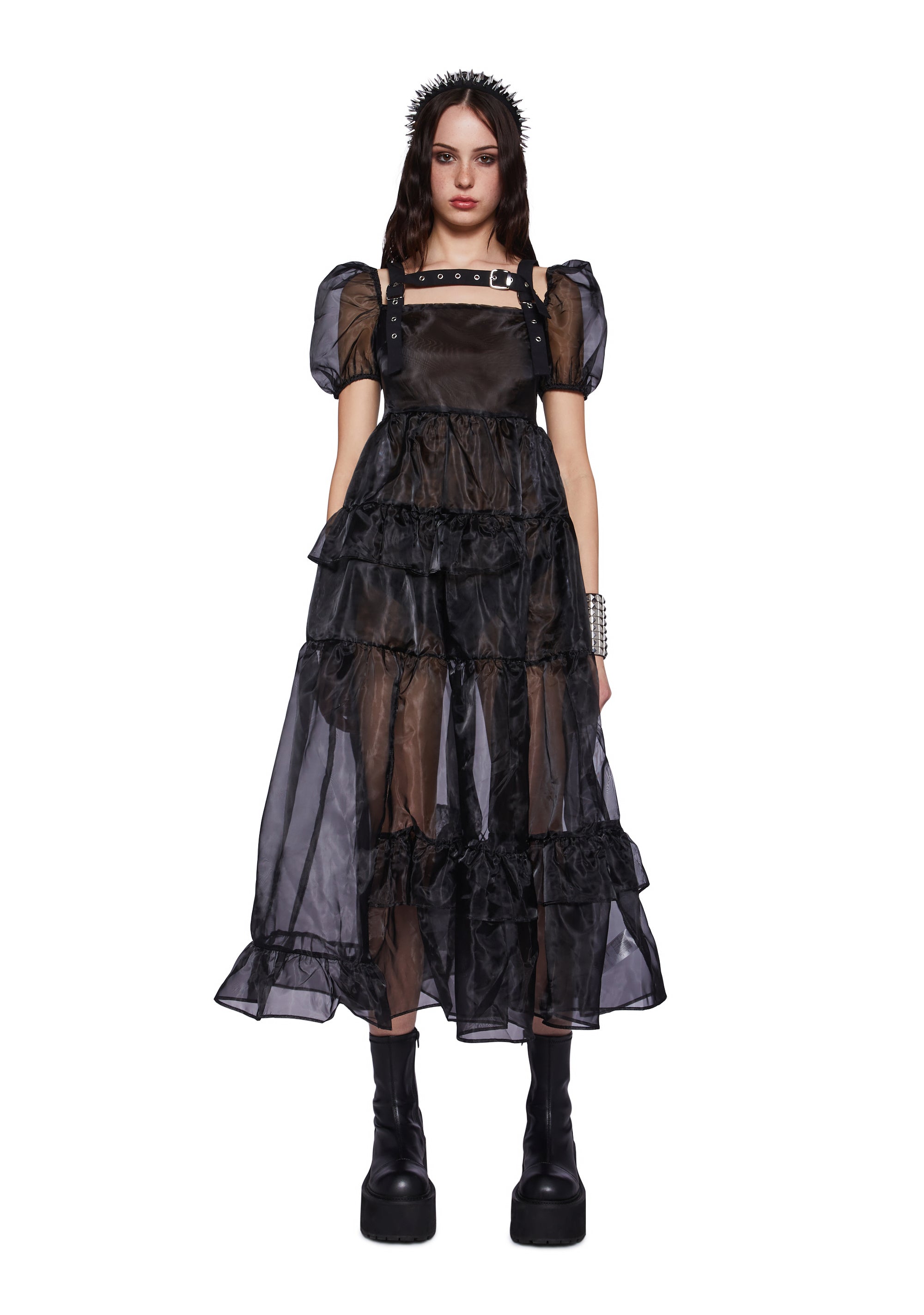 The Ragged Priest Sheer Organza Maxi Dress