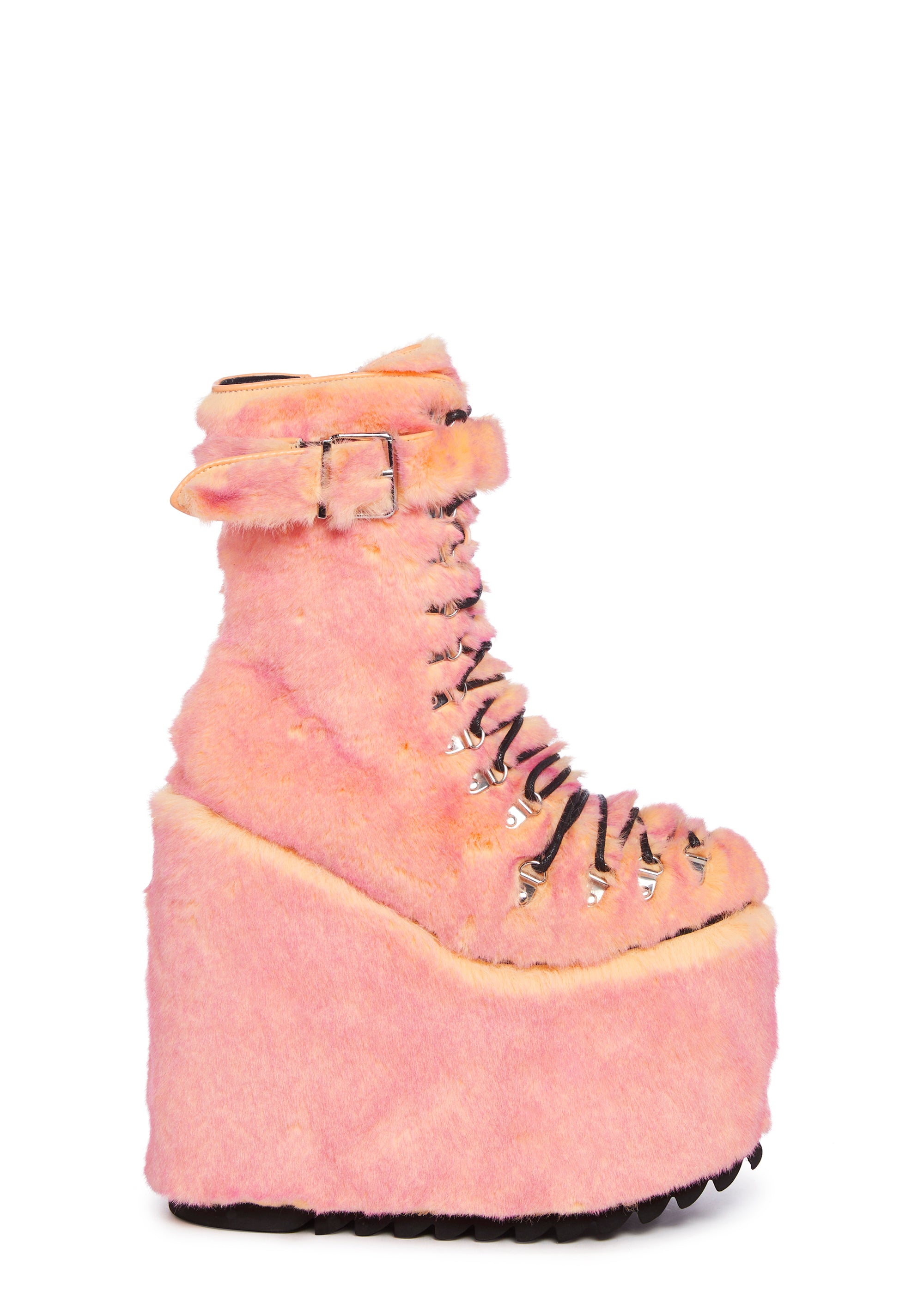 【爆売り！】 Boots- Fur Platform Exx Club Pink Kill Dolls – 靴