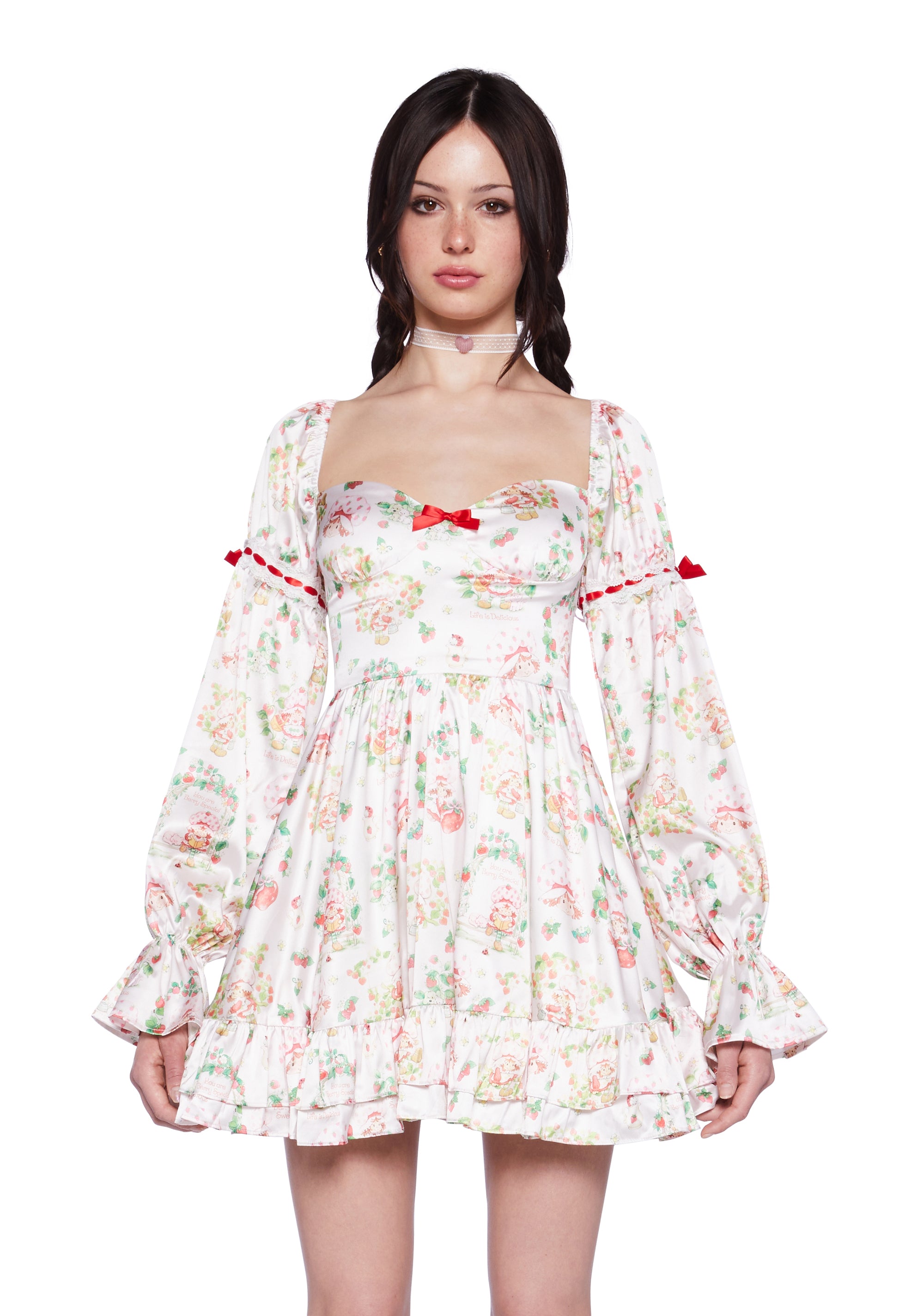 dolls kill long sleeve dress Widow Bell Sleeve Sheer Lace Maxi Dress With Slip Liner