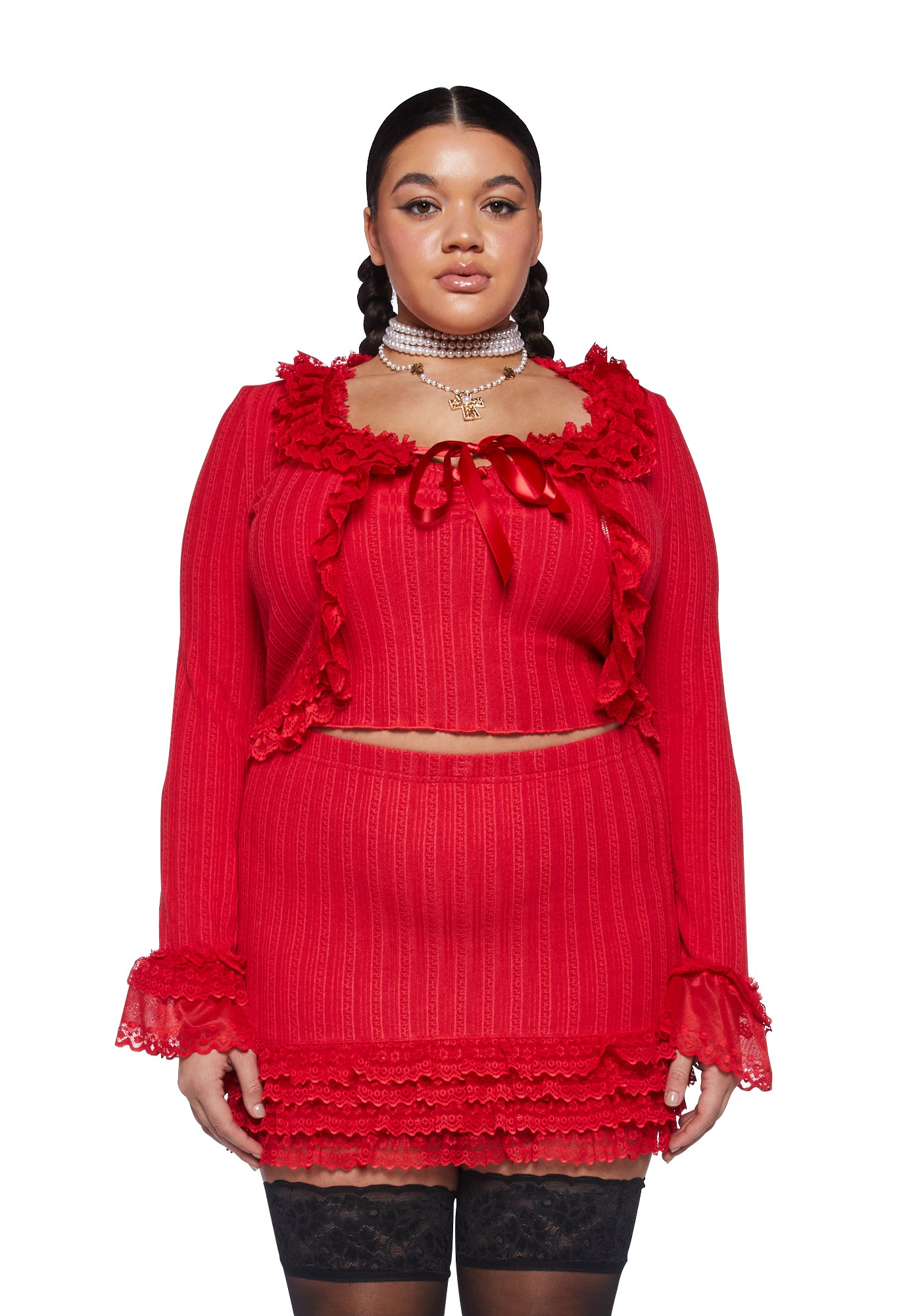 Plus size ruffle cardigan on sale