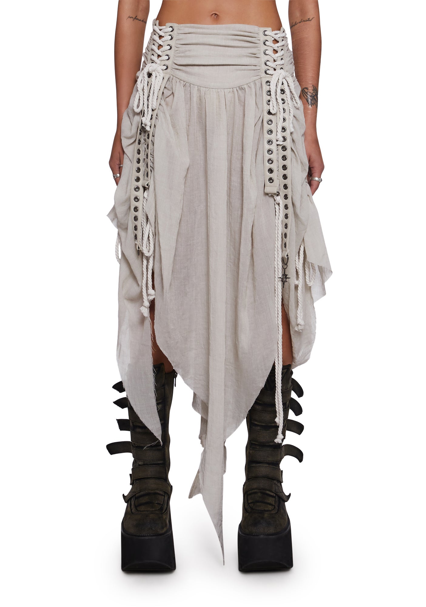 Asymmetrical skirt with bow online