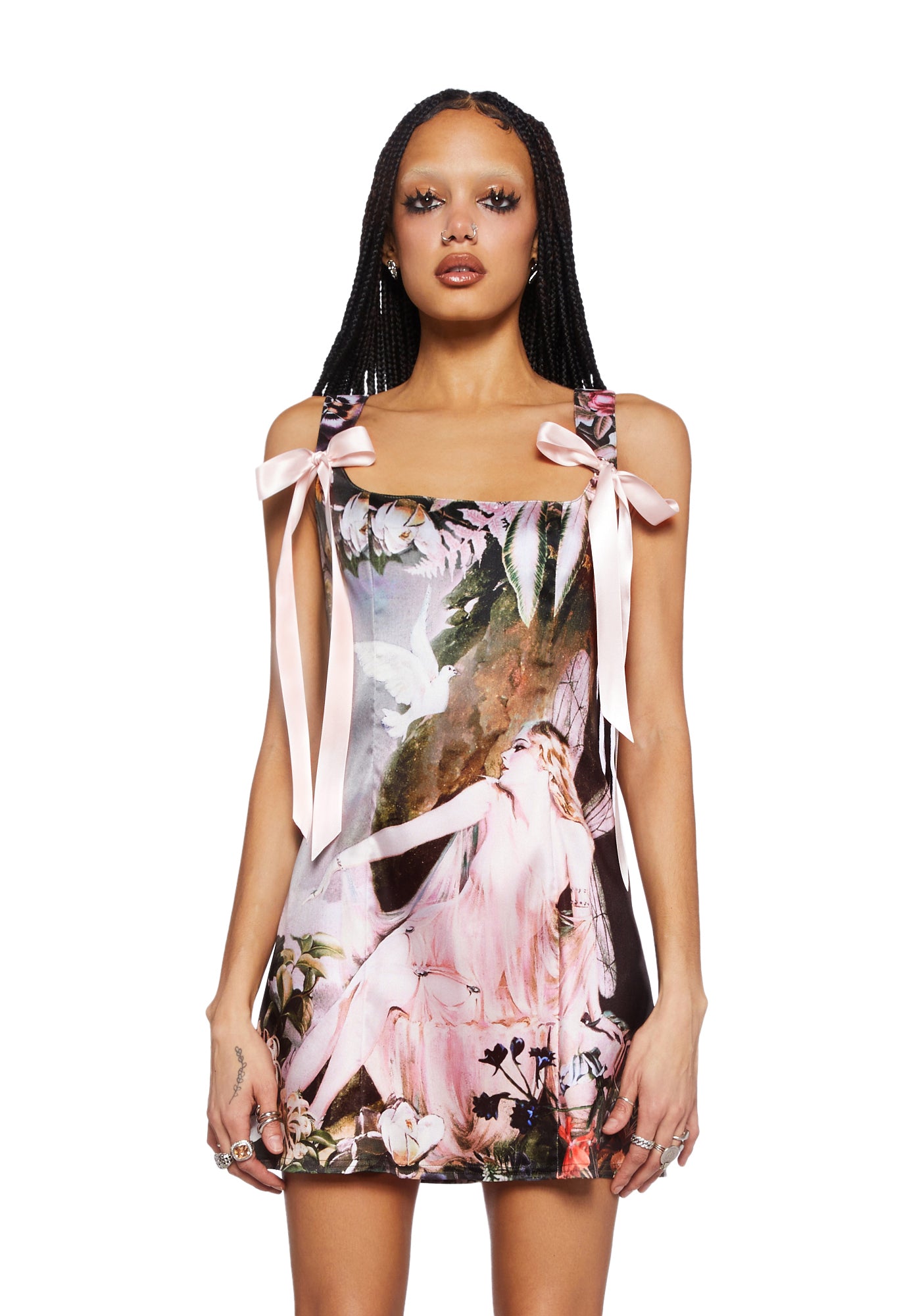 Current Mood Fairy Fairycore Mini Dress - Multi – Dolls Kill