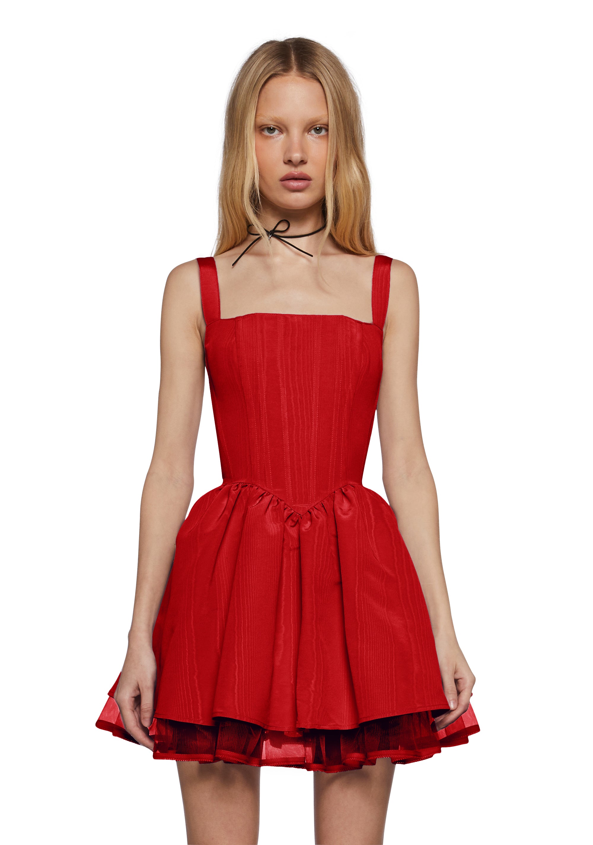Sugar Thrillz Taffeta Corset Dress - Red Dolls Kill Sugar Thrillz Taffeta Corset Dress - Red Dolls Kill