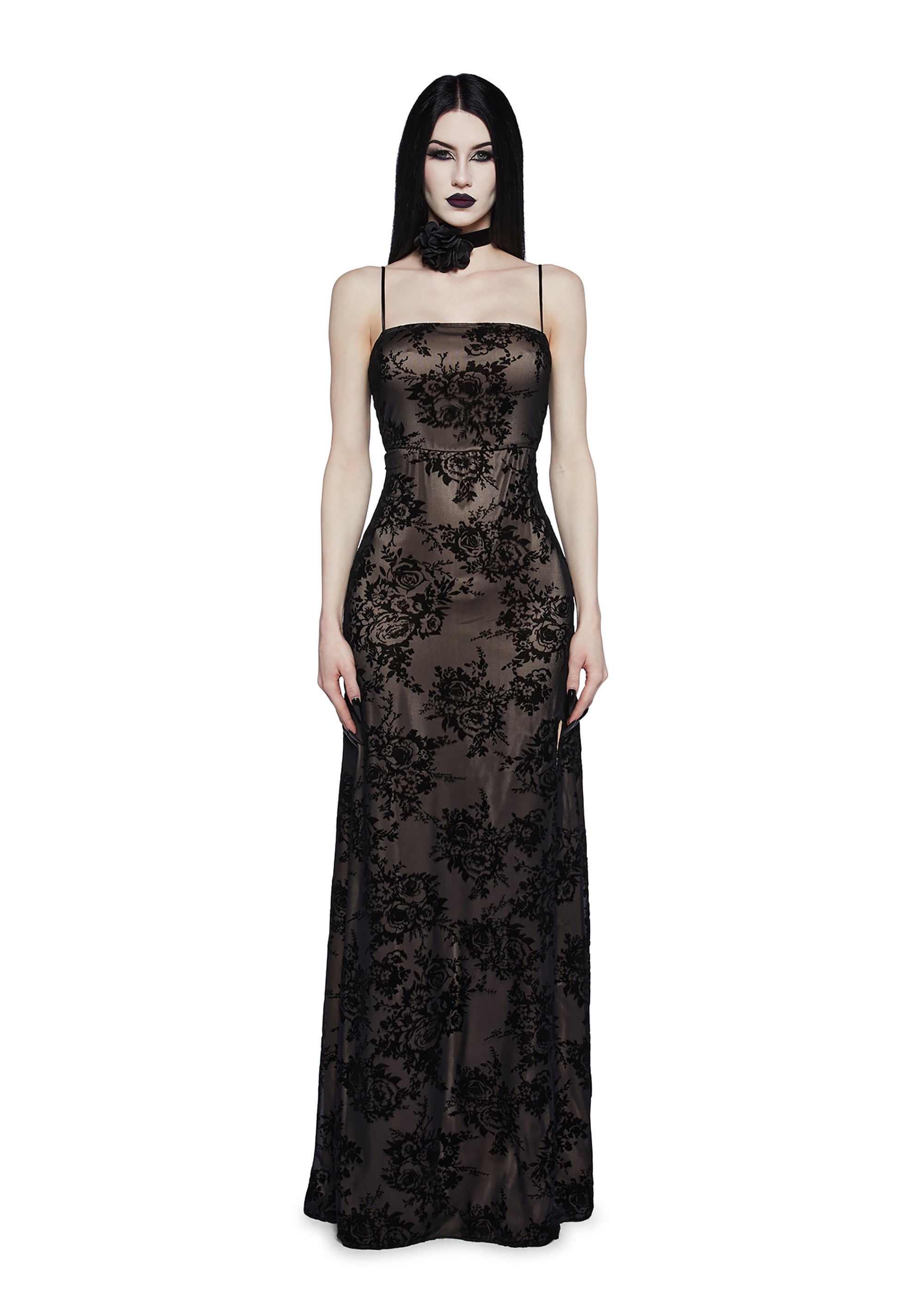 dolls kill prom dresses The Turlington Dress Black / 1X