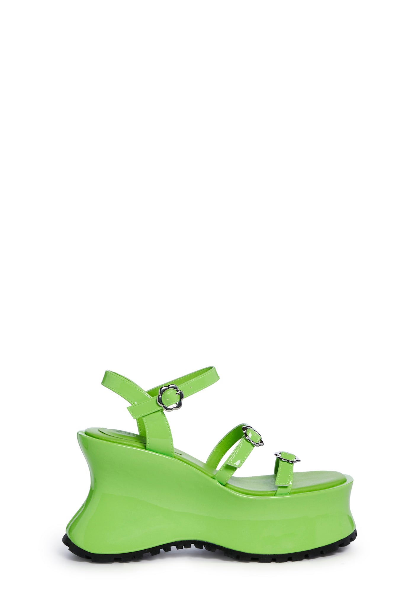 Lime green platform sandals sales