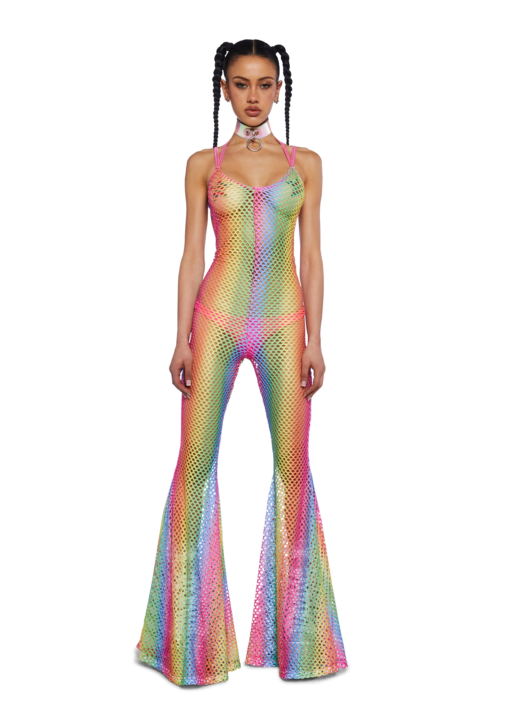 Full fishnet jumpsuit cheap