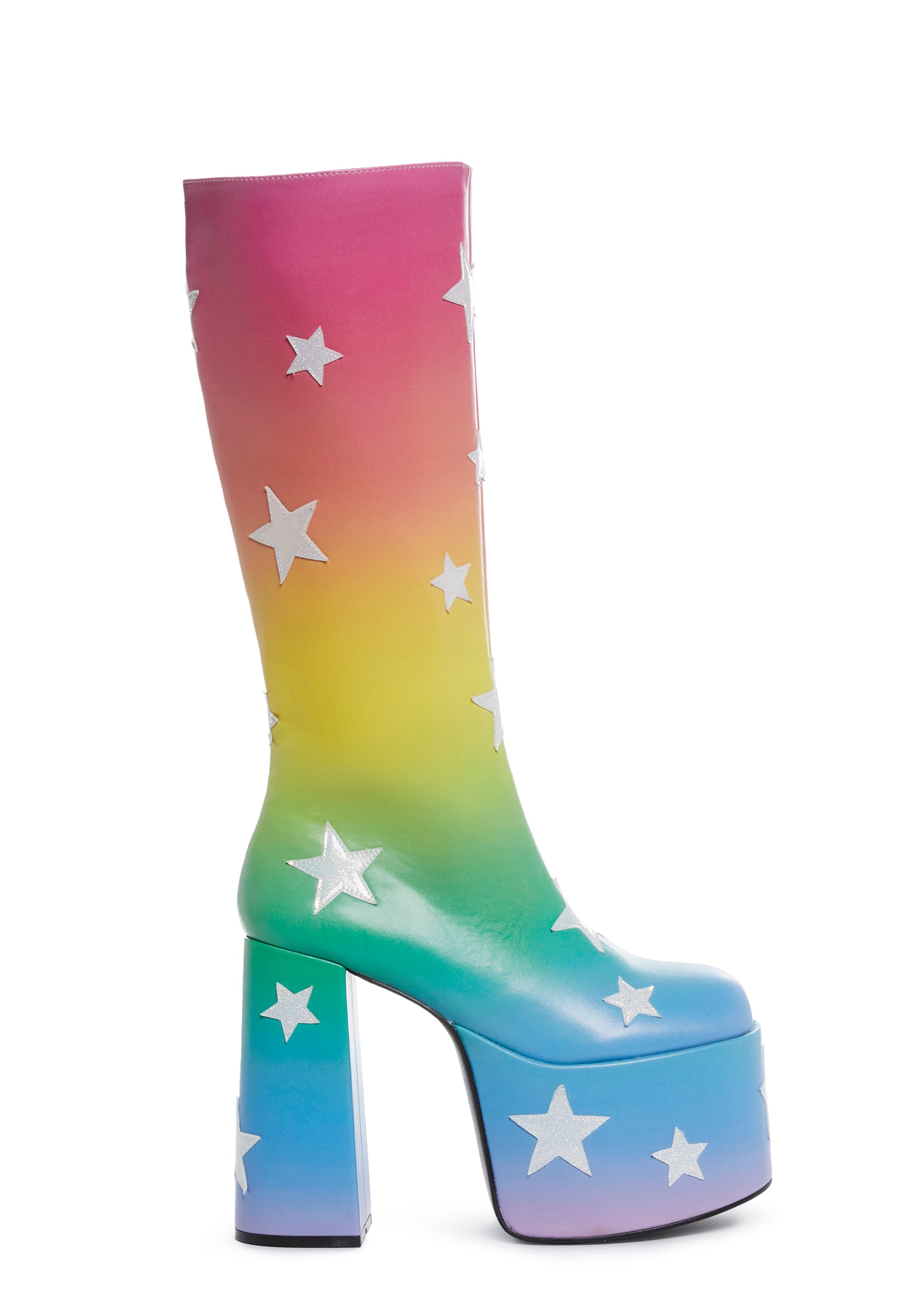 Thigh high boots rainbow 2025
