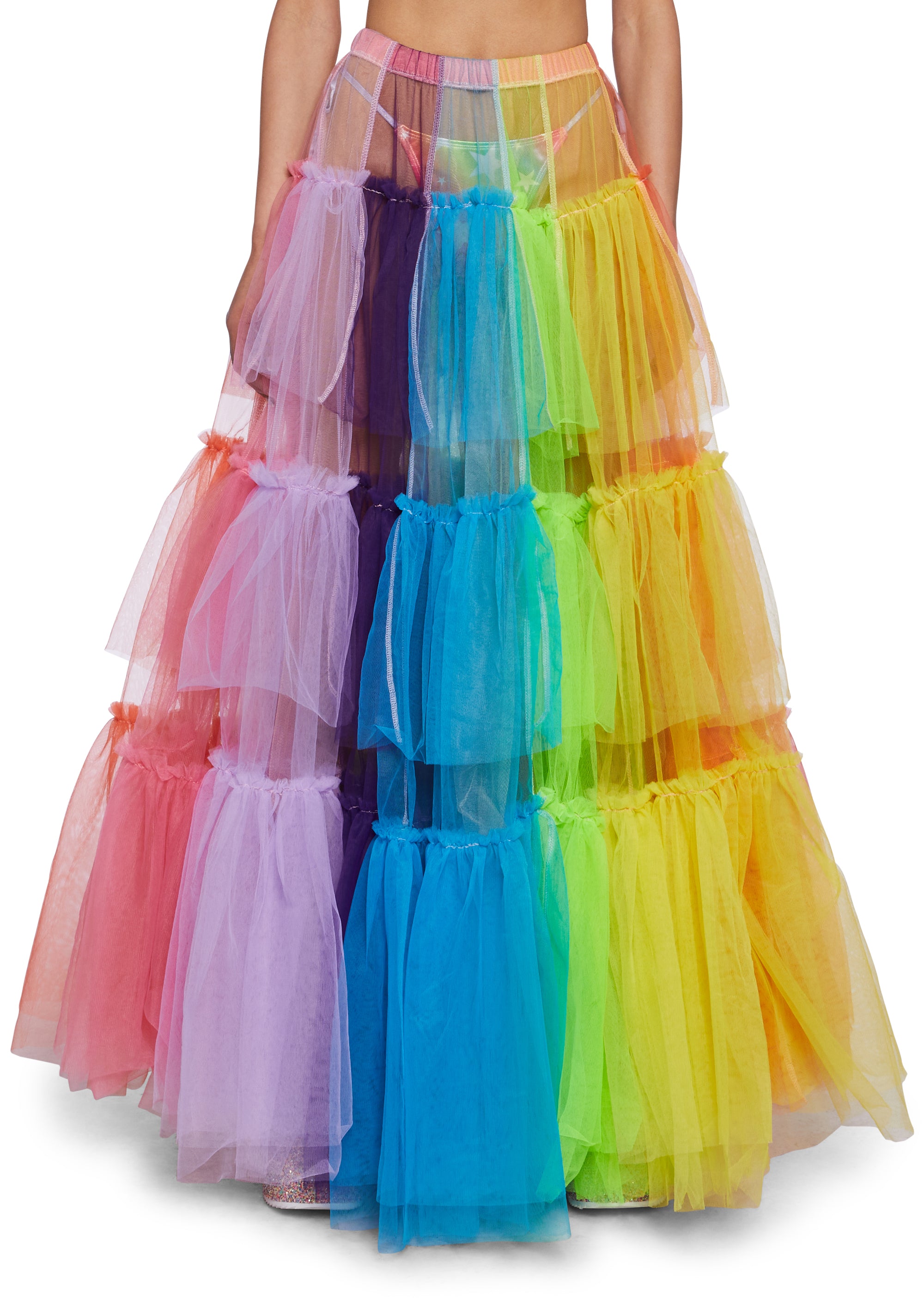 Sheer rainbow skirt new arrivals