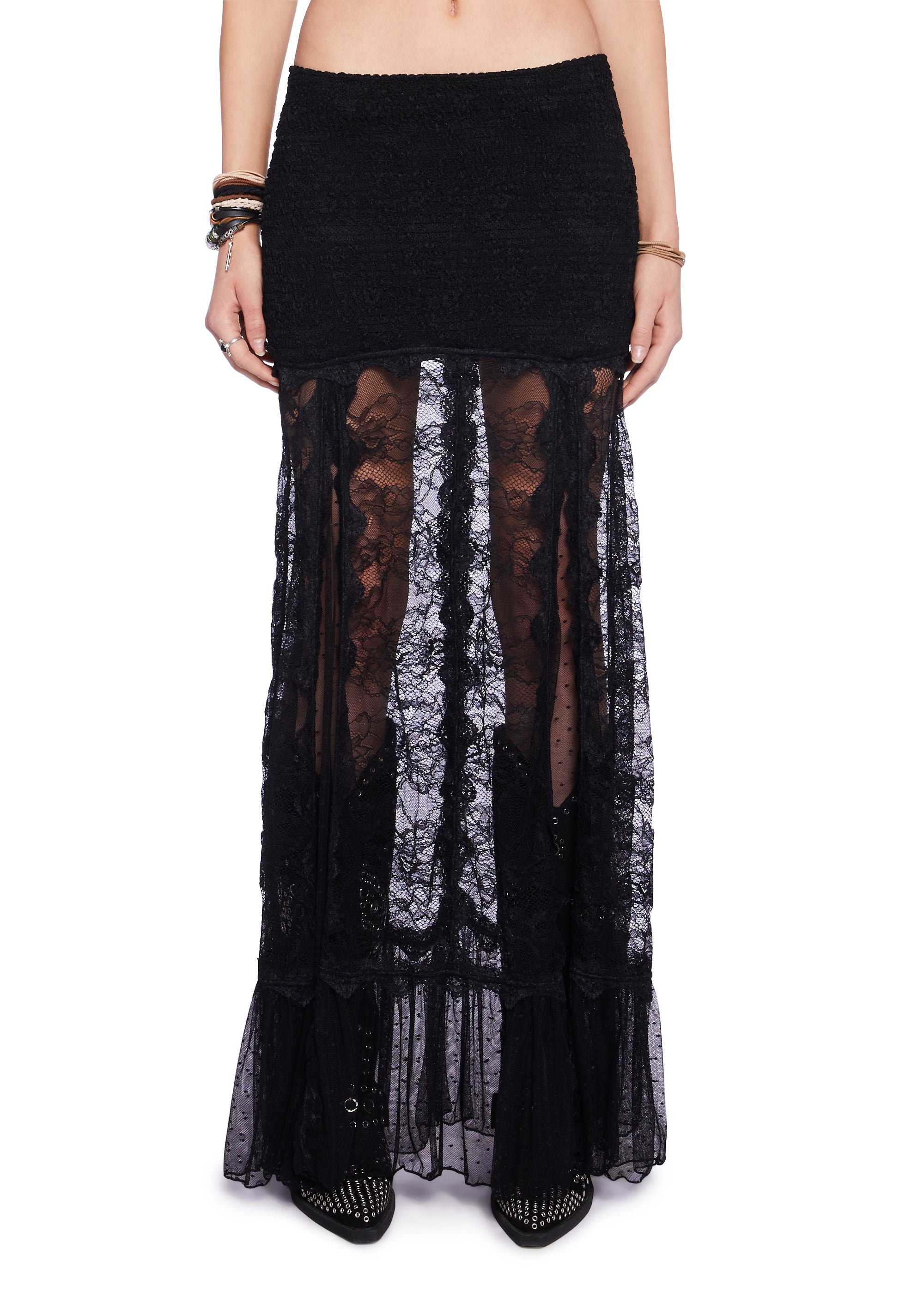 Scarlet Darkness High-Low Bustle Skirts