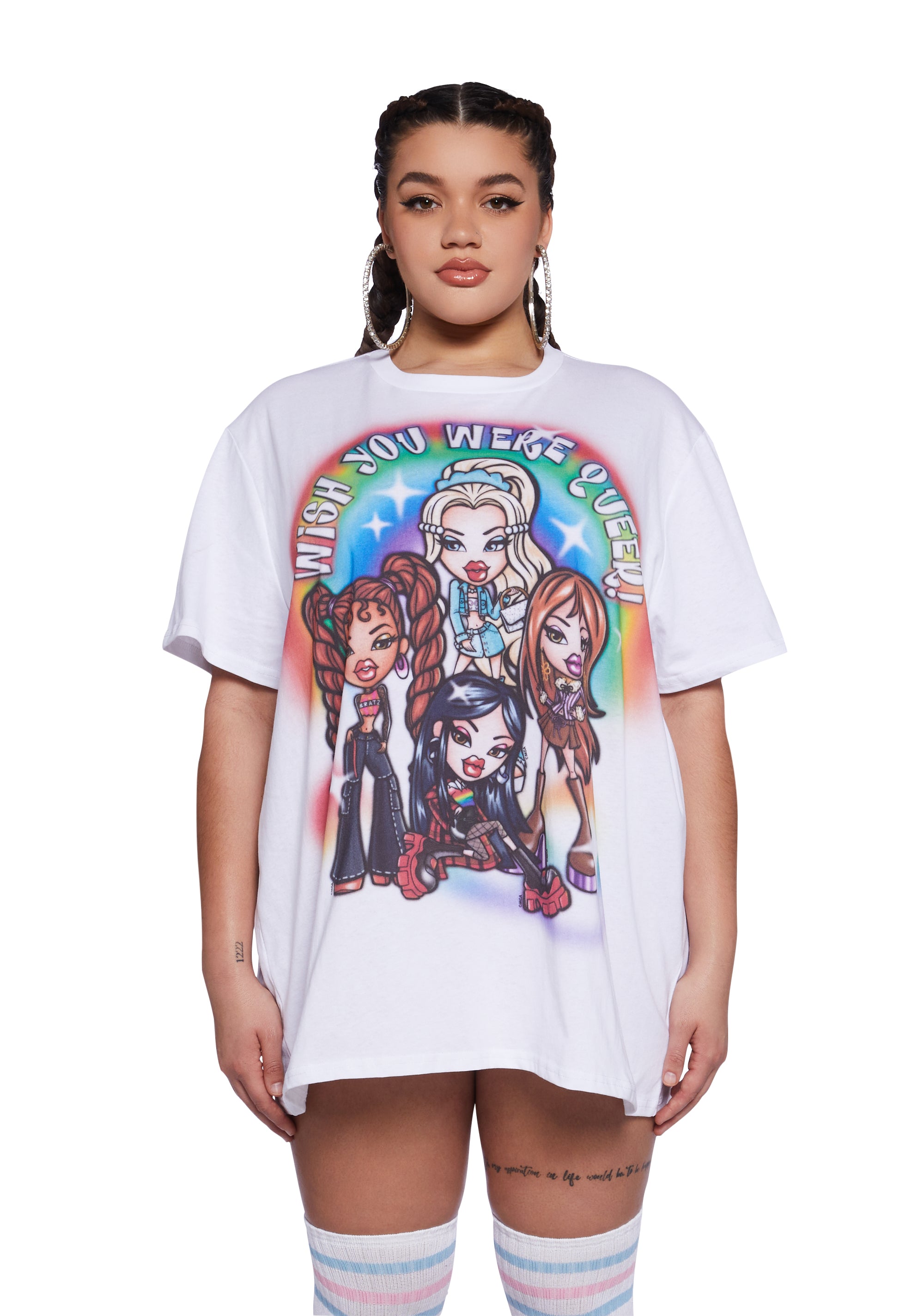 Plus Size Dolls Kill x Bratz Wish You Were Queer Bratz Pride