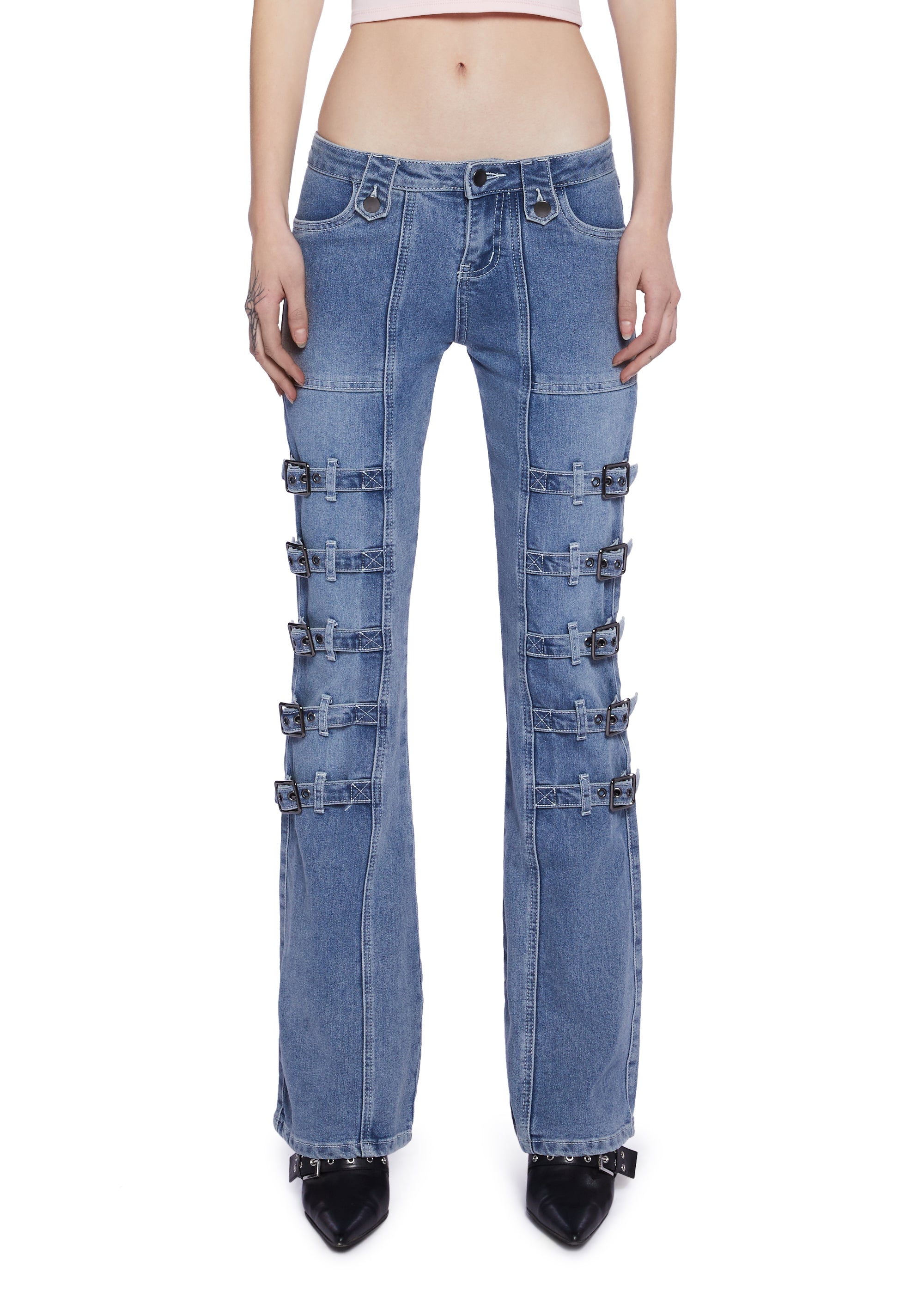 Buckle low rise jeans shop