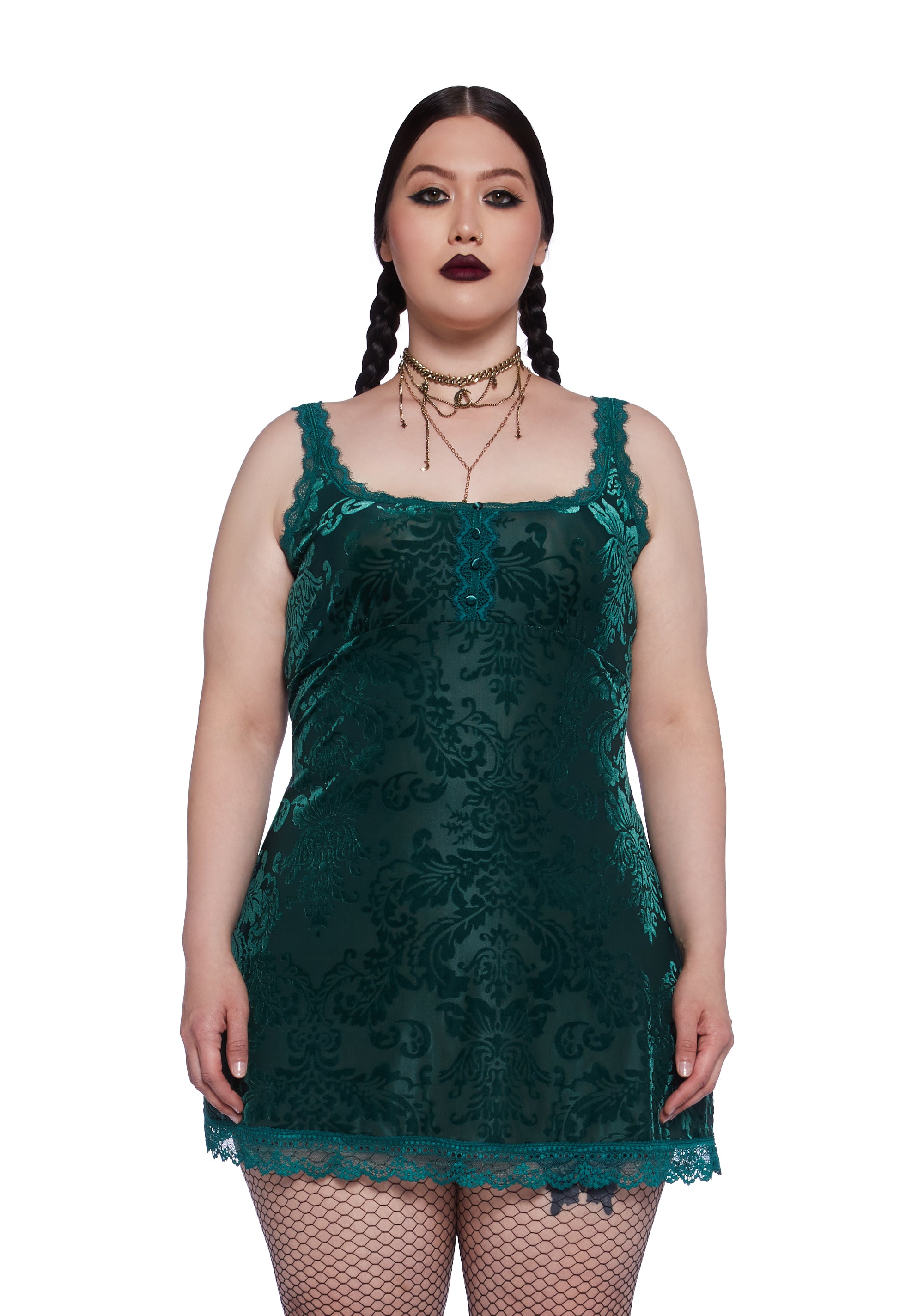 Plus Size Widow Velvet Babydoll Mini Dress With Lace Practical Magic Nicole Kidman Witch - Green Dolls Kill Plus Size Widow Velvet Babydoll Mini Dress With Lace Practical Magic Nicole Kidman Witch - Green Dolls Kill