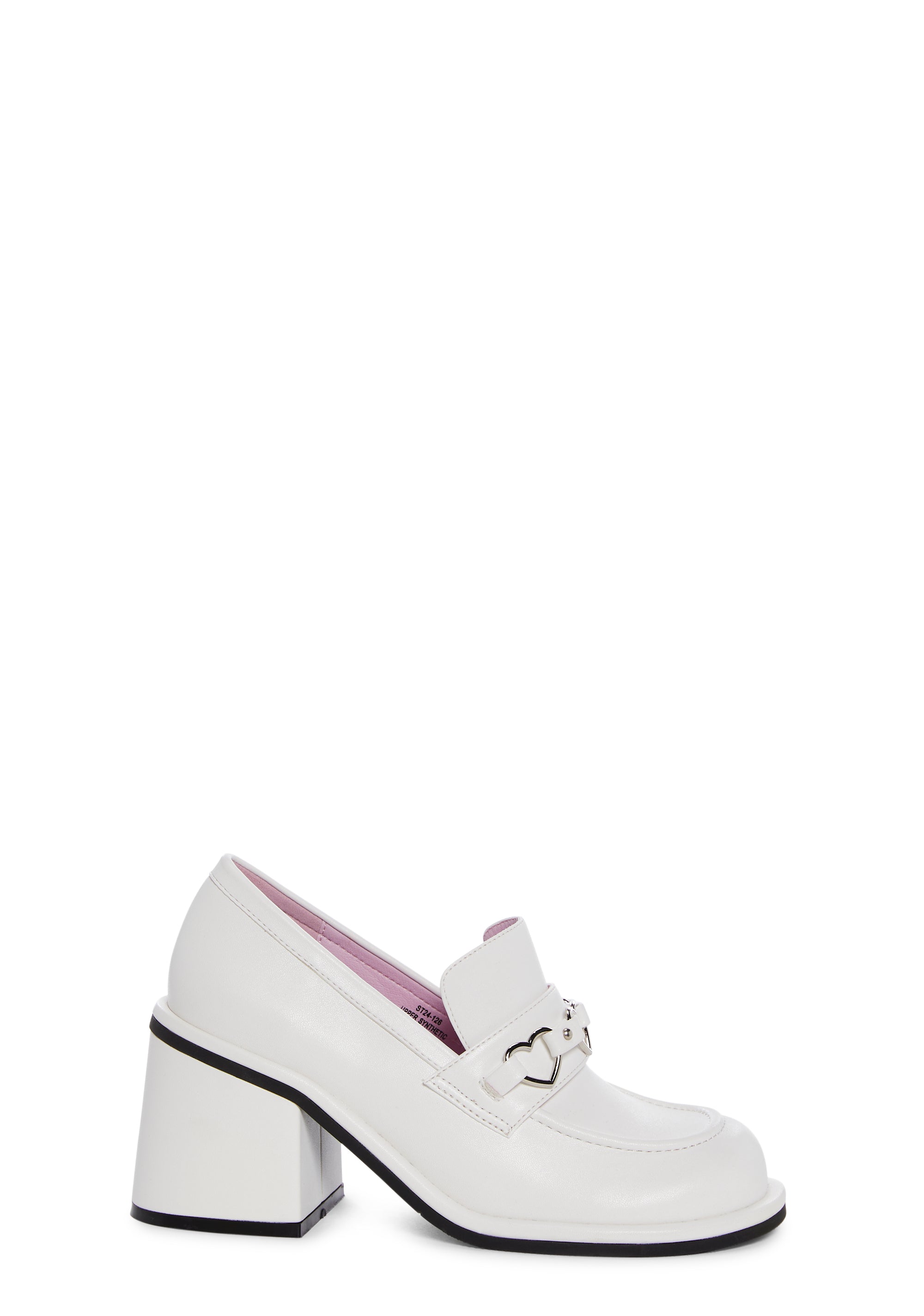 Sugar Thrillz Vegan Leather Platform Loafers With Hearts On