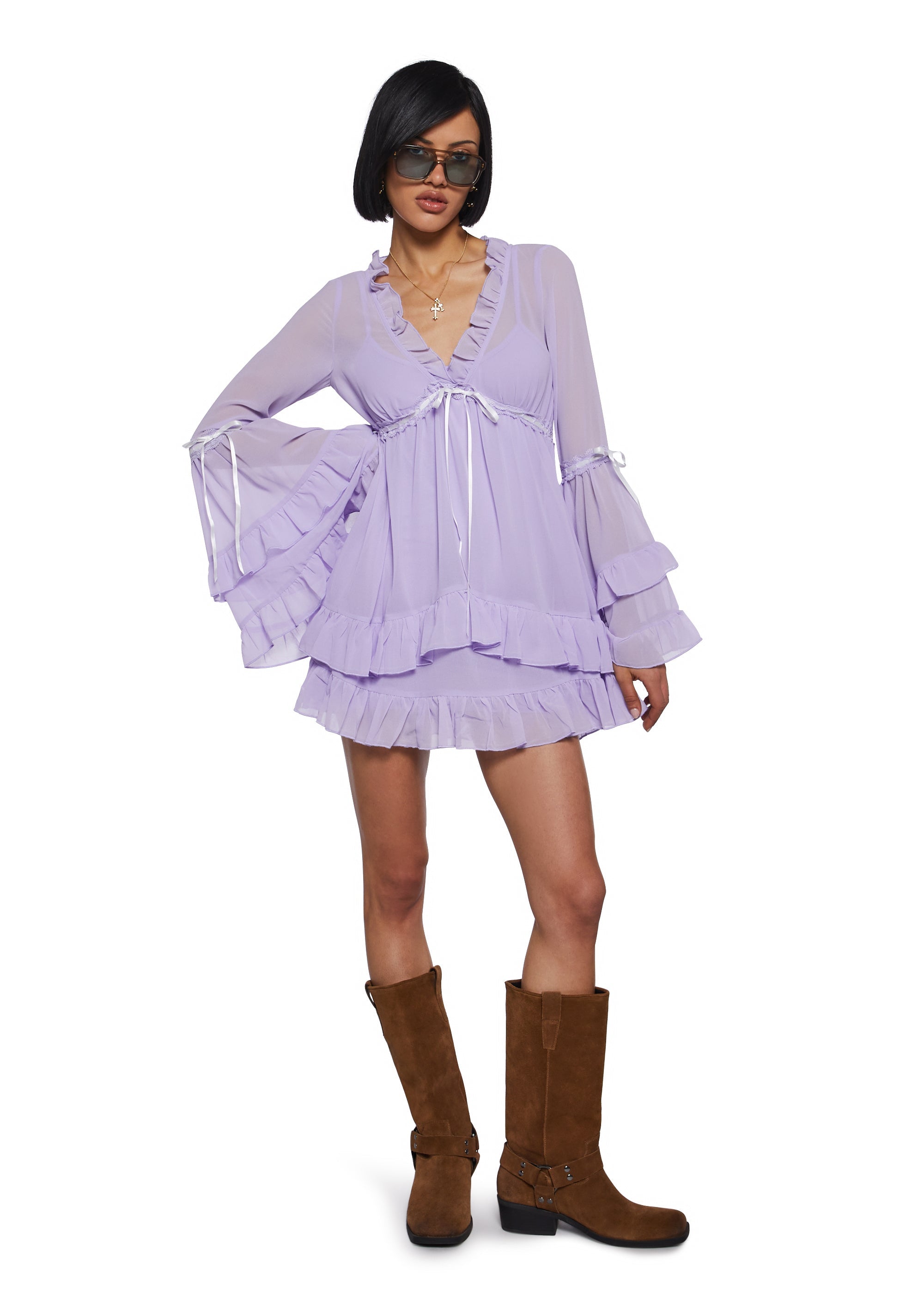 Real Divinity Mini Dress - Light Purple - alternate