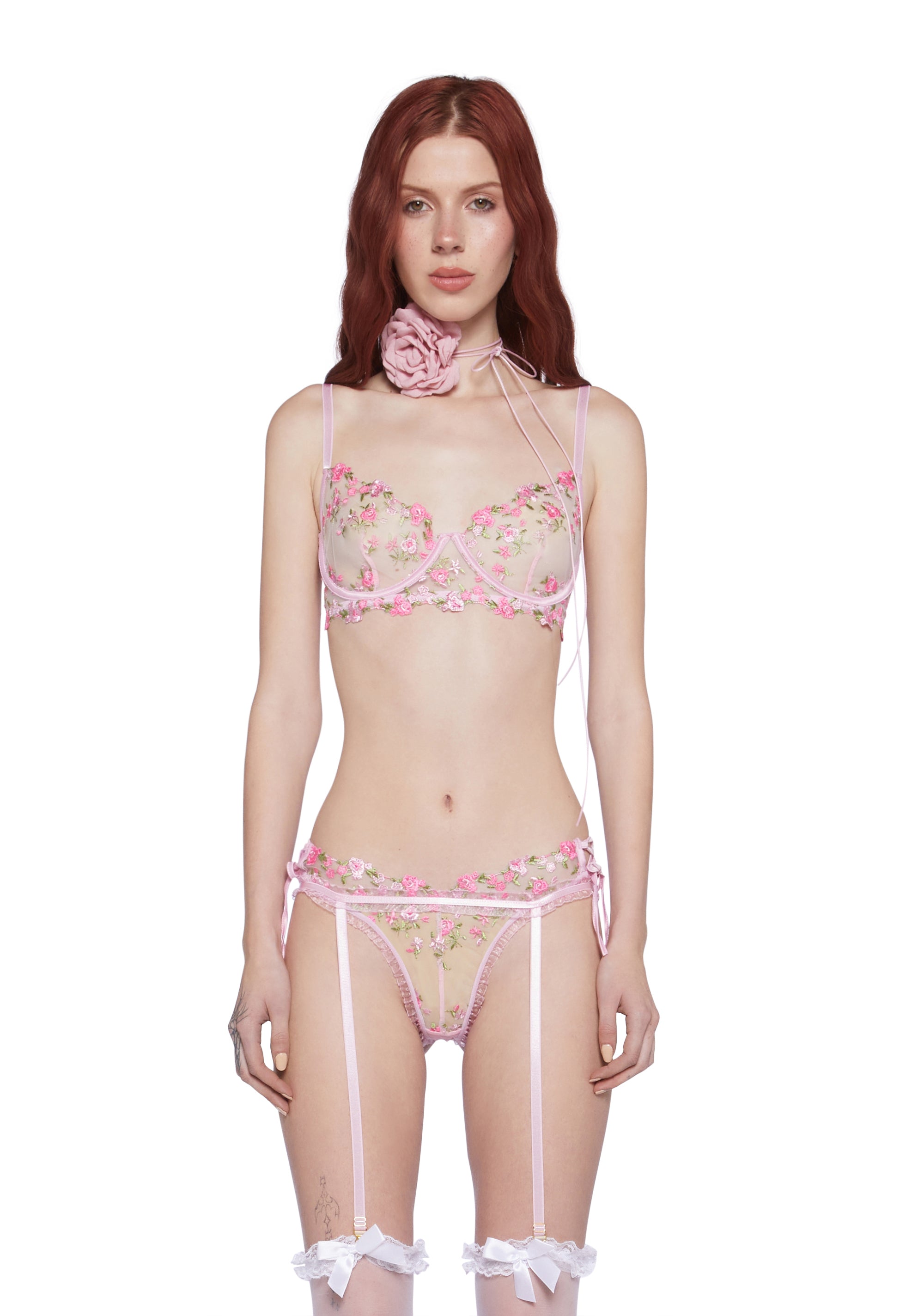 realistic sex toys men Fleur du Mal Rose And Thorns Garter Belt main image 0