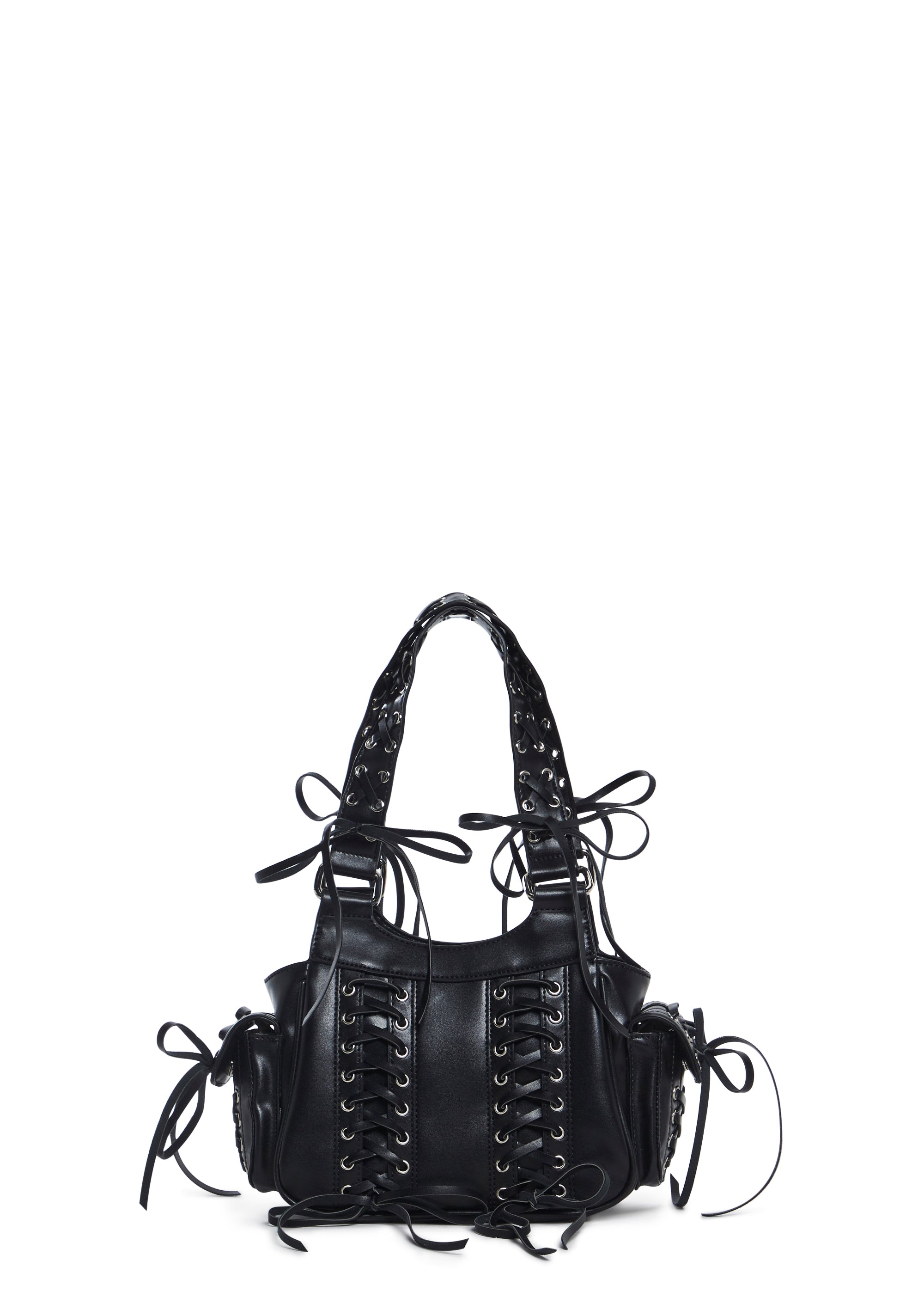 Current Mood Punkquette Girly Corset Lace-Up Vegan Leather
