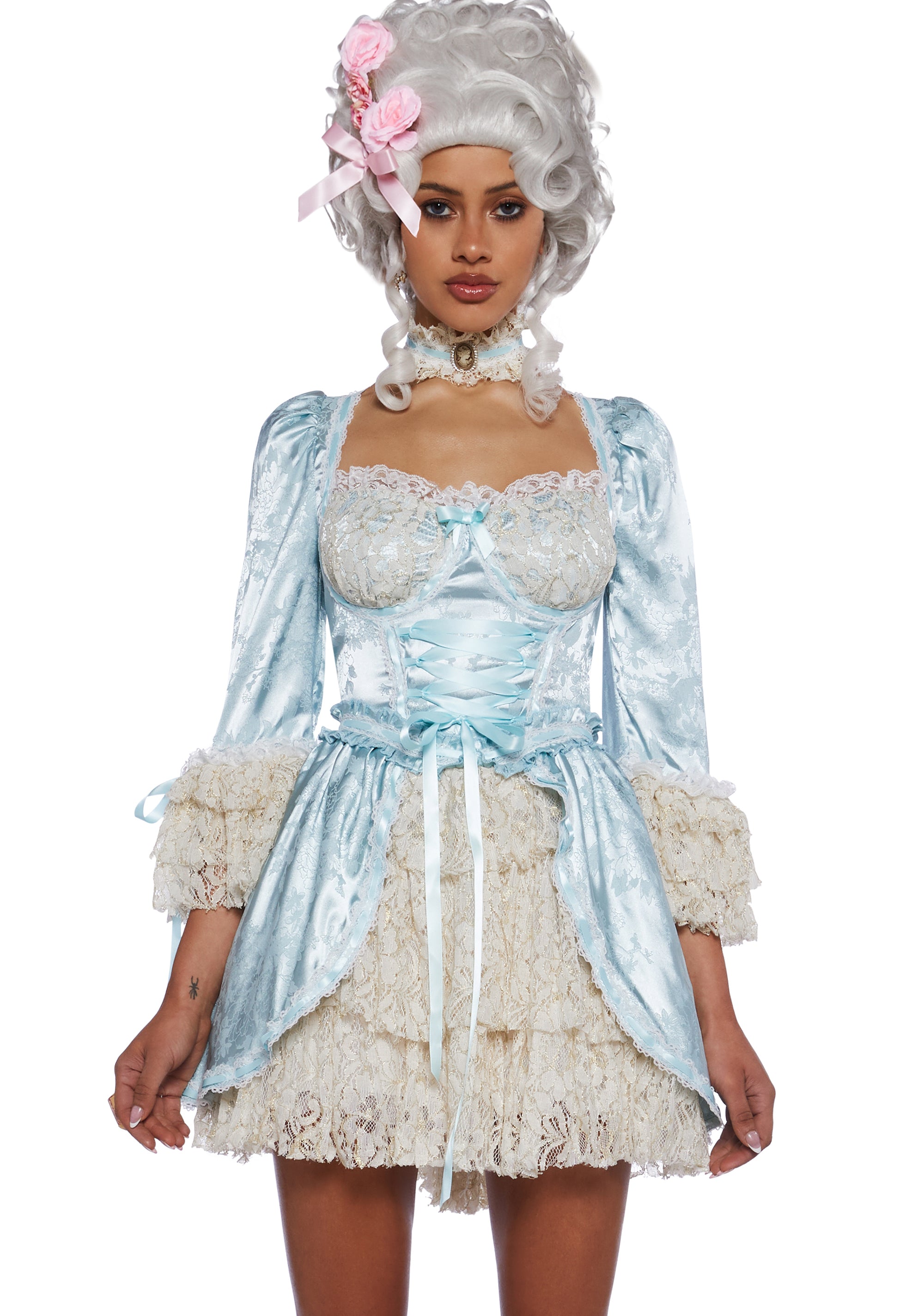 Sexy Womans Halloween Costume Marie Antoinette French Cake Queen Renaissance Costume - Light BLUE Light BLUE / XX-LARGE Sexy Womans Halloween Costume Marie Antoinette French Cake Queen Renaissance Costume - Light BLUE Light BLUE / XX-LARGE