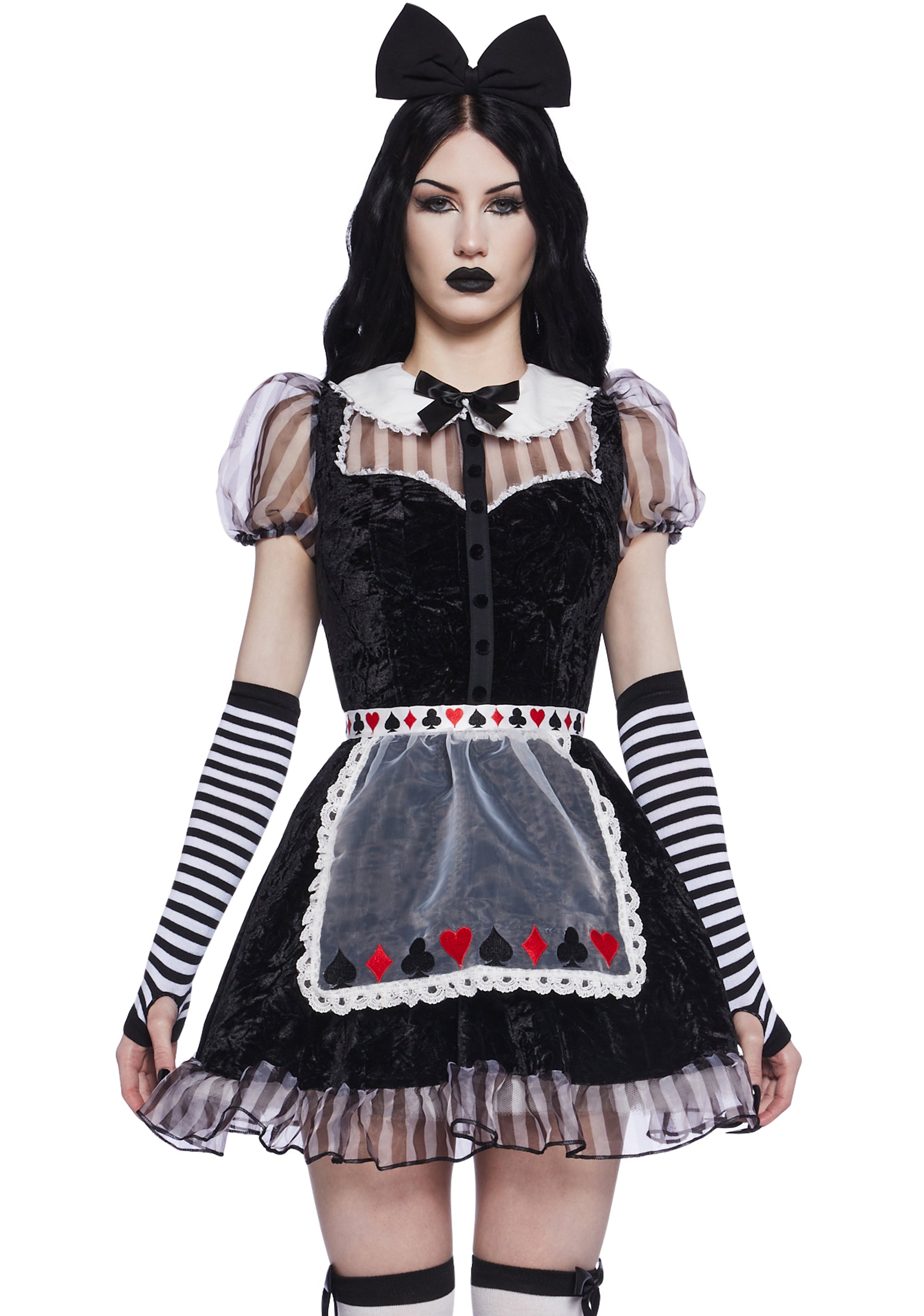 black alice in wonderland dress Alice in Wonderland Skirt - Gothic Rockabilly Cosplay Costume