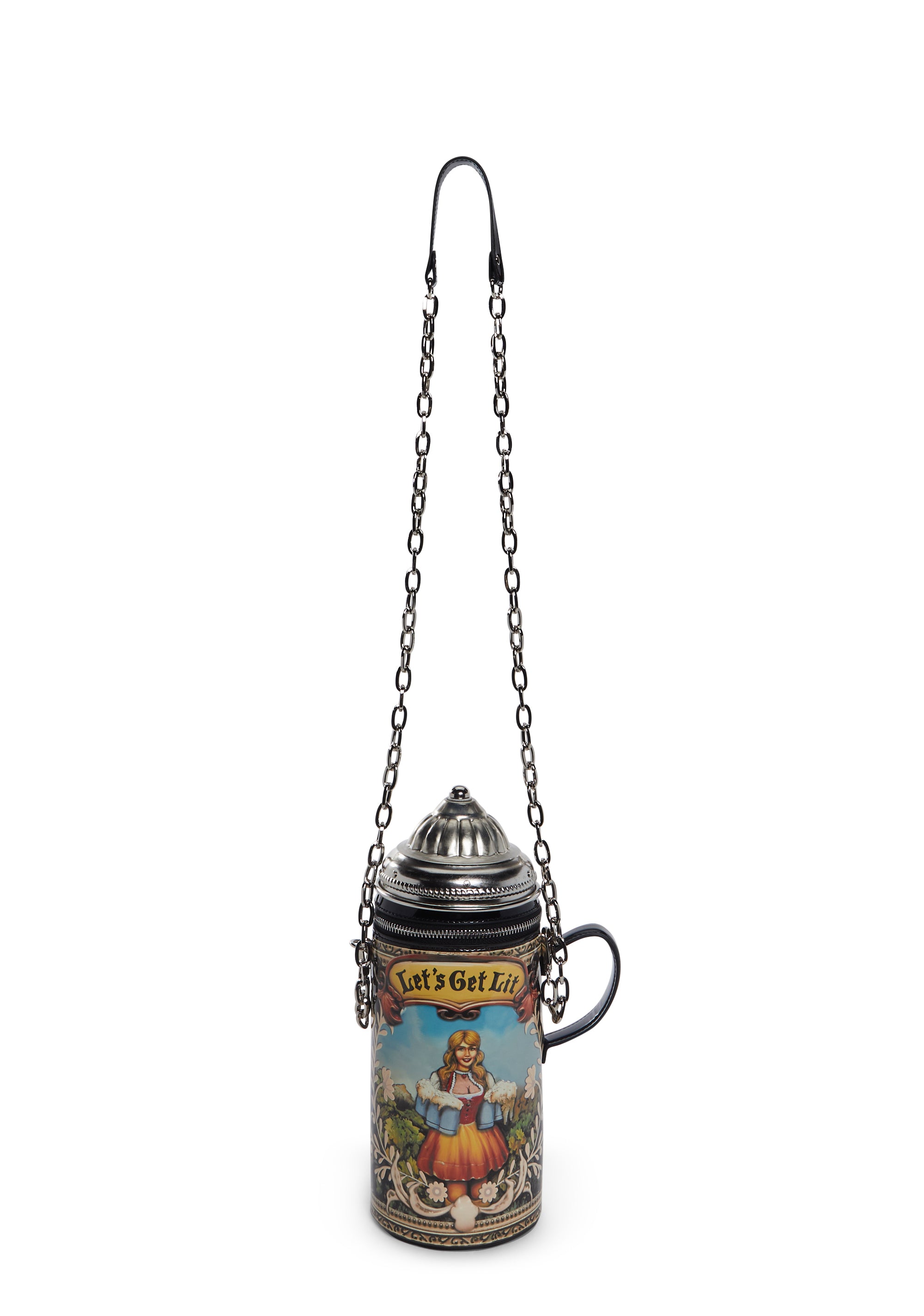 Trickz N' Treatz Vegan Leather Beer Maiden Beer Stein Crossbody Bag