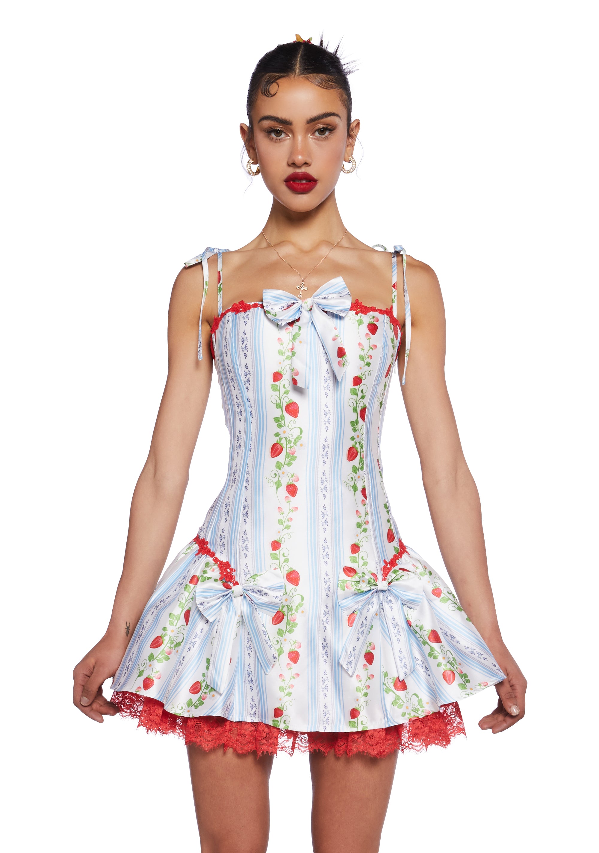 strawberry corset dress Strawberry Pinot Noir dress MonBelAmour