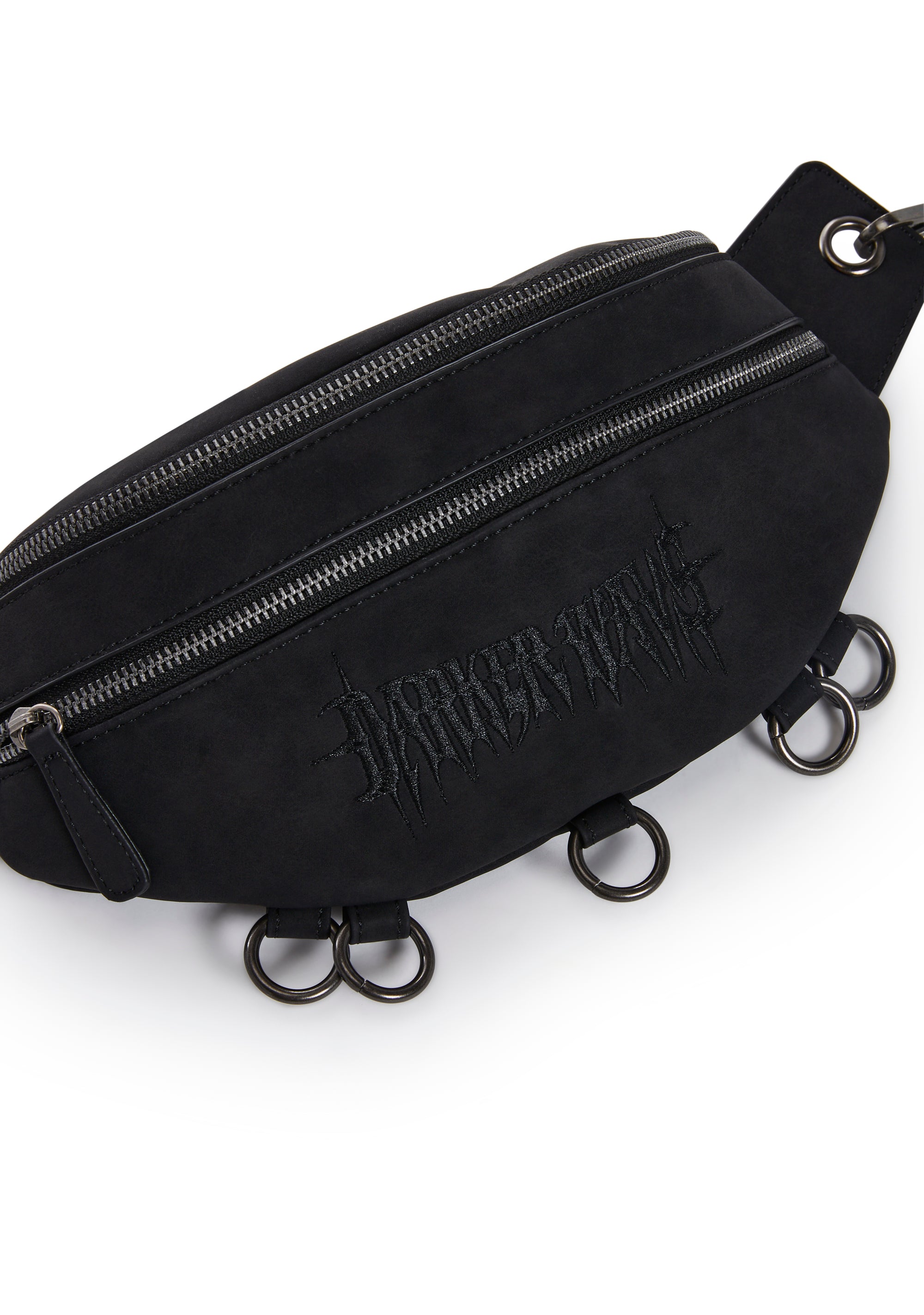 Darker Wavs Multipocketed O-Ring Crossbody Bag - Black – Dolls Kill