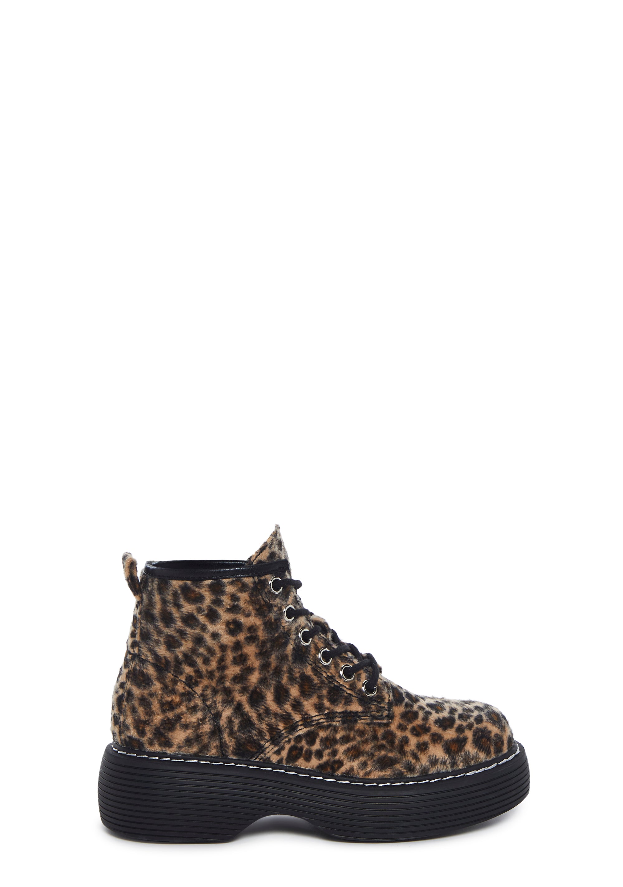 Delia S by Dolls Kill Edgy Anarchy Ankle Booties Leopard Leopard US 11
