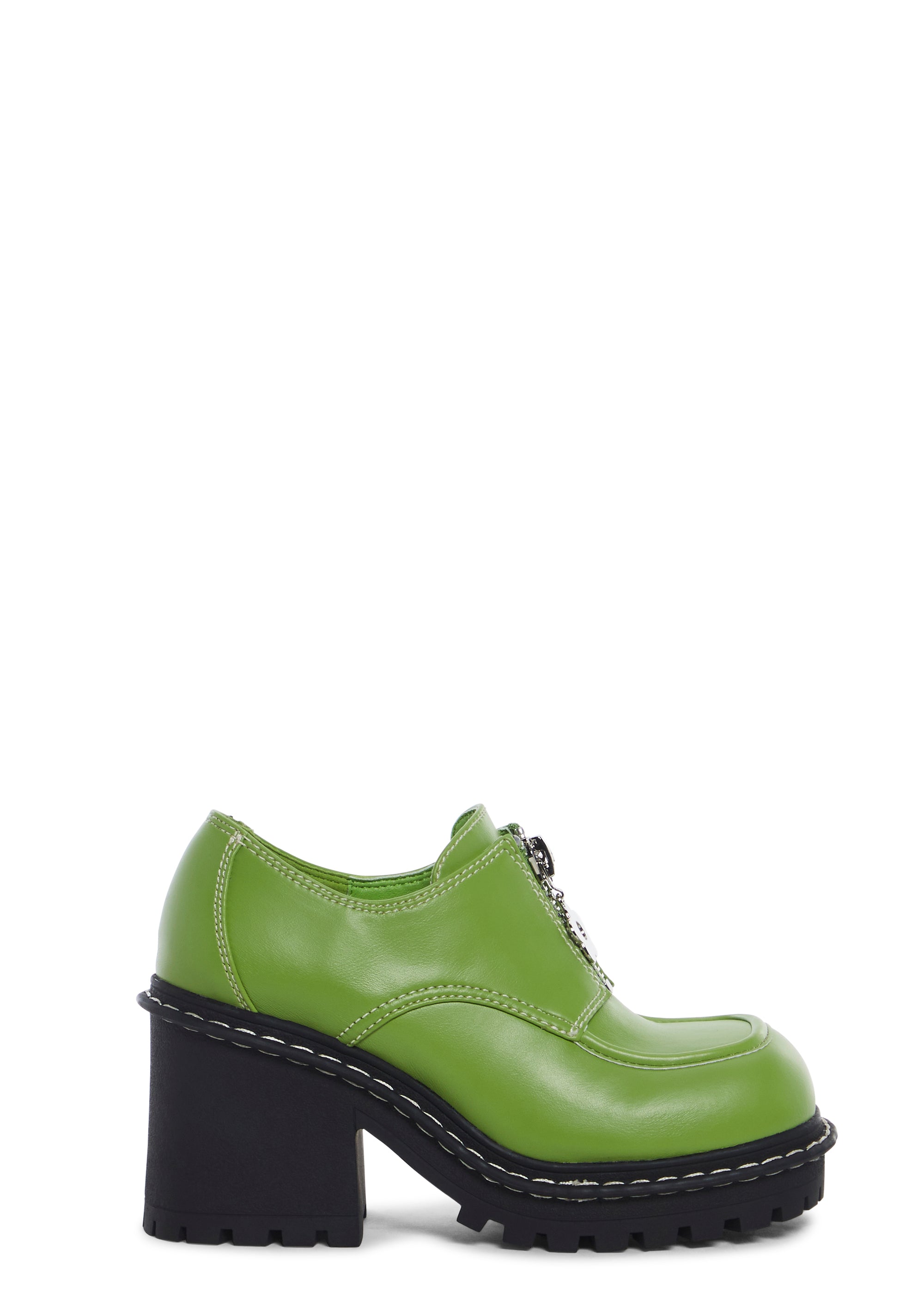 Delia S by Dolls Kill Yearbook Memories Oxford Loafers Green Green US 6