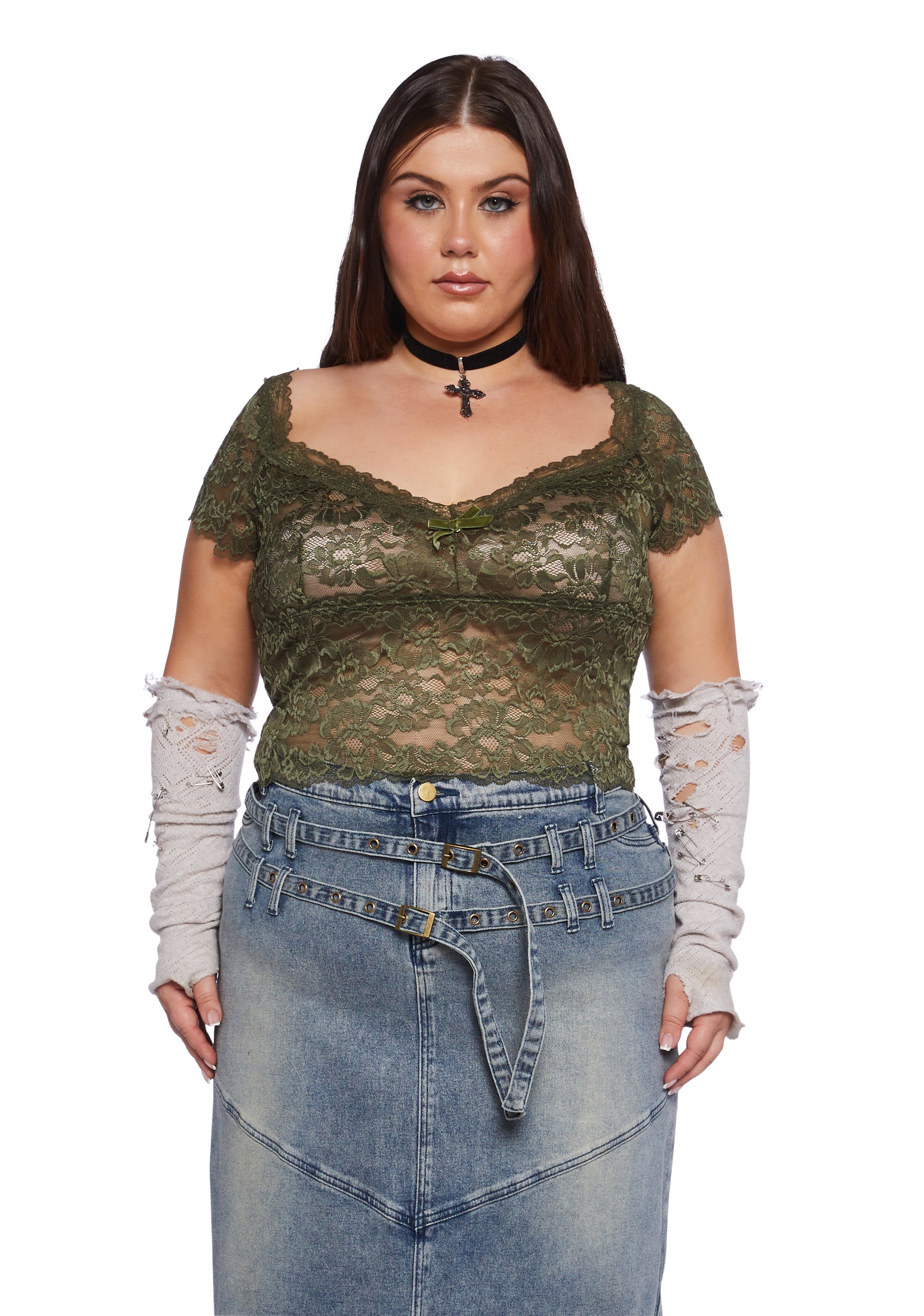 ★2023SS新作★EXPIRED GIRL★Kai Lace Top Generation Love Kairi Lace Wrap-Style Top | Saks Fifth Avenue