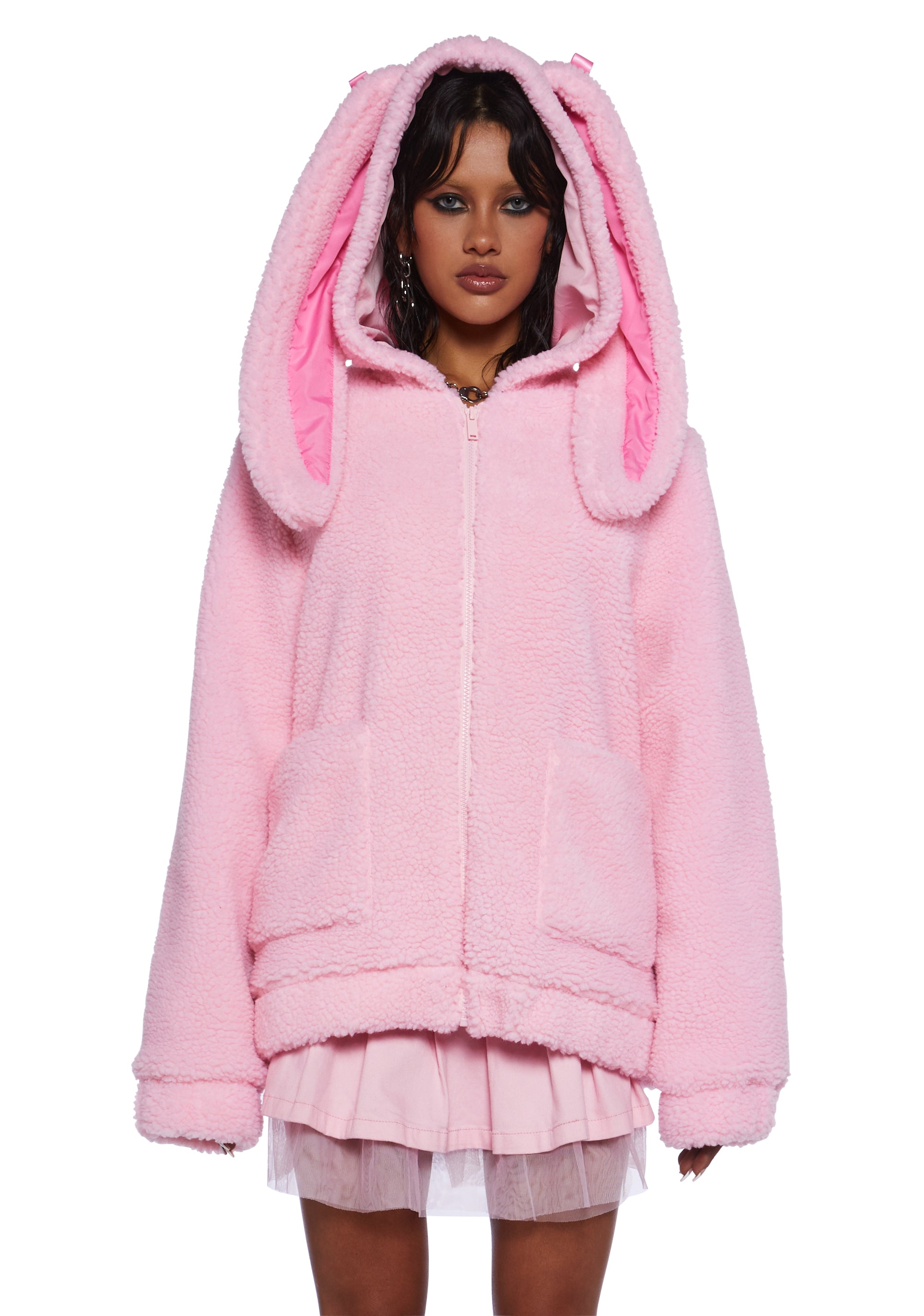 Light pink sherpa jacket store