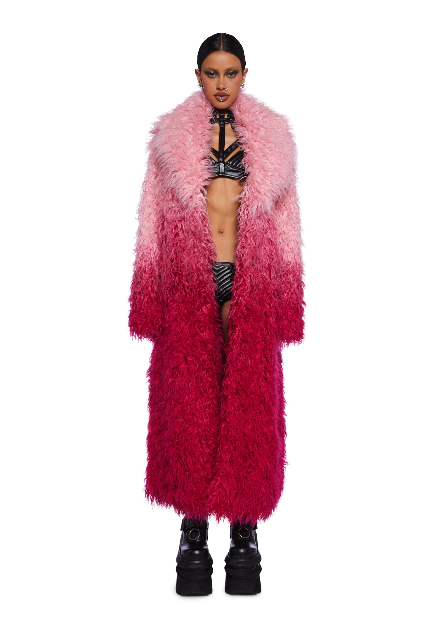 Faux fur ombre coat new arrivals