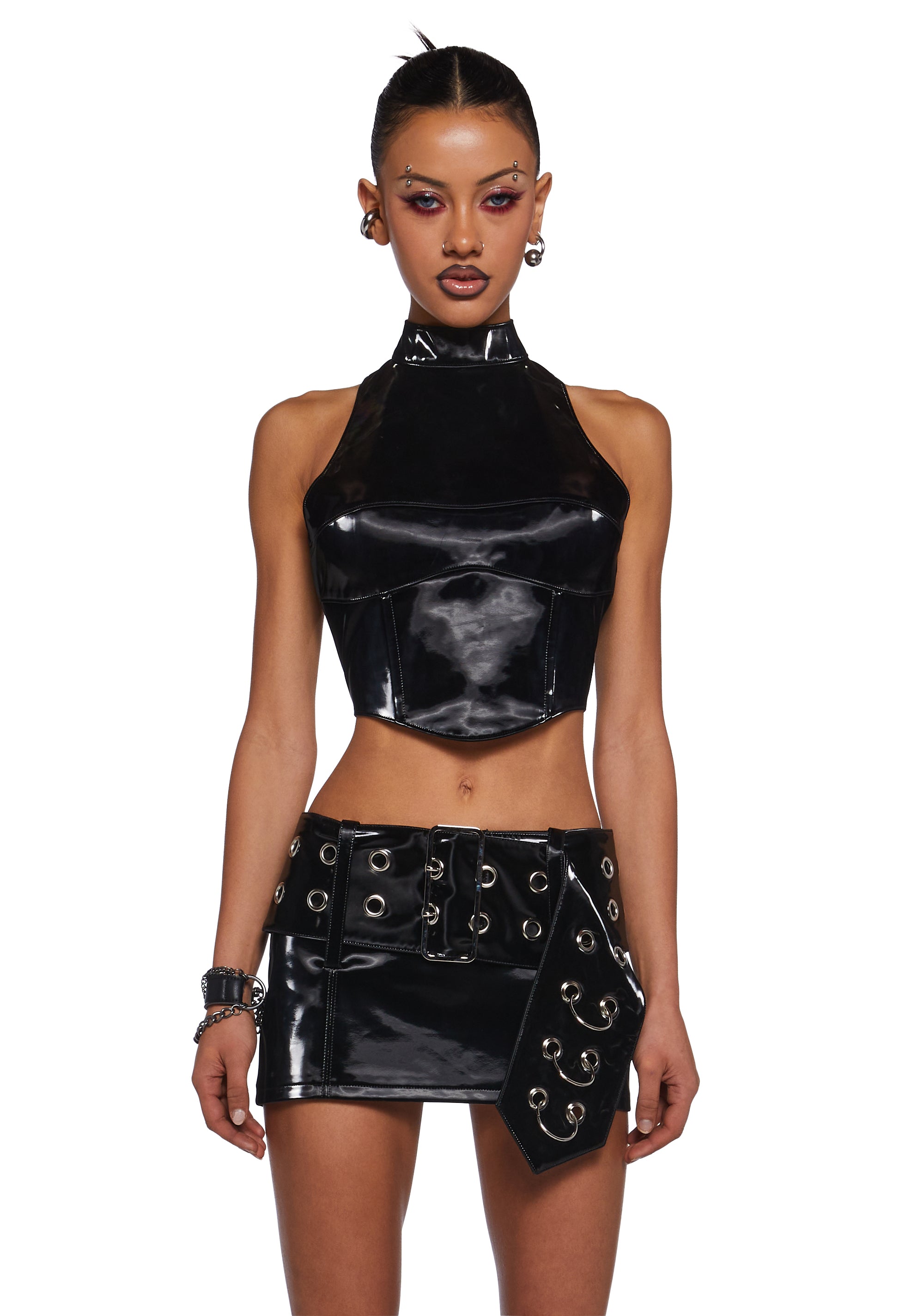 Darker Wavs Diatonic Liquid Velvet Mock Neck Sleeveless Darker Wavs Diatonic Liquid Velvet Mock Neck Sleeveless