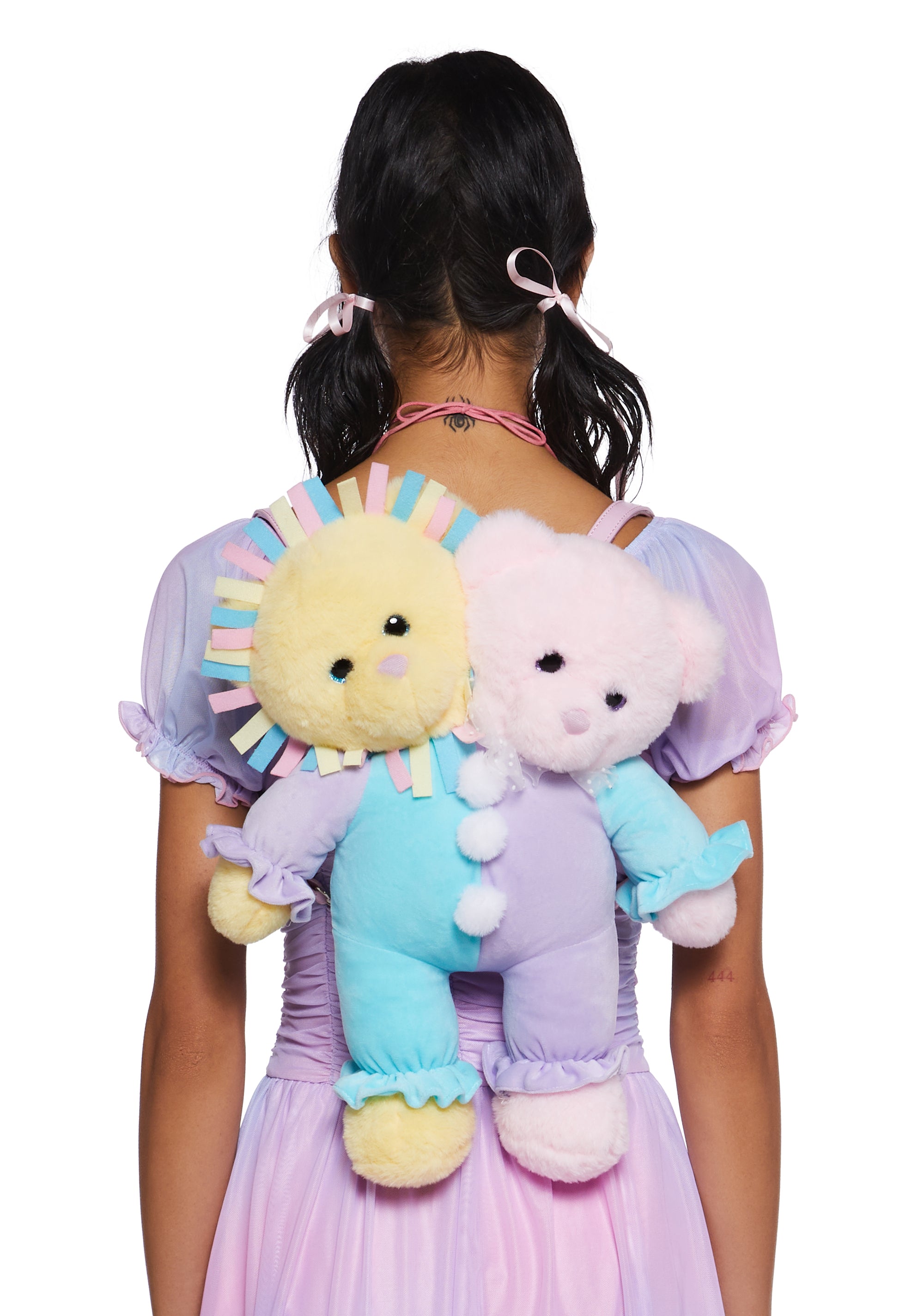 Sugar Thrillz Clowncore Double Headed Clown Bear Backpack