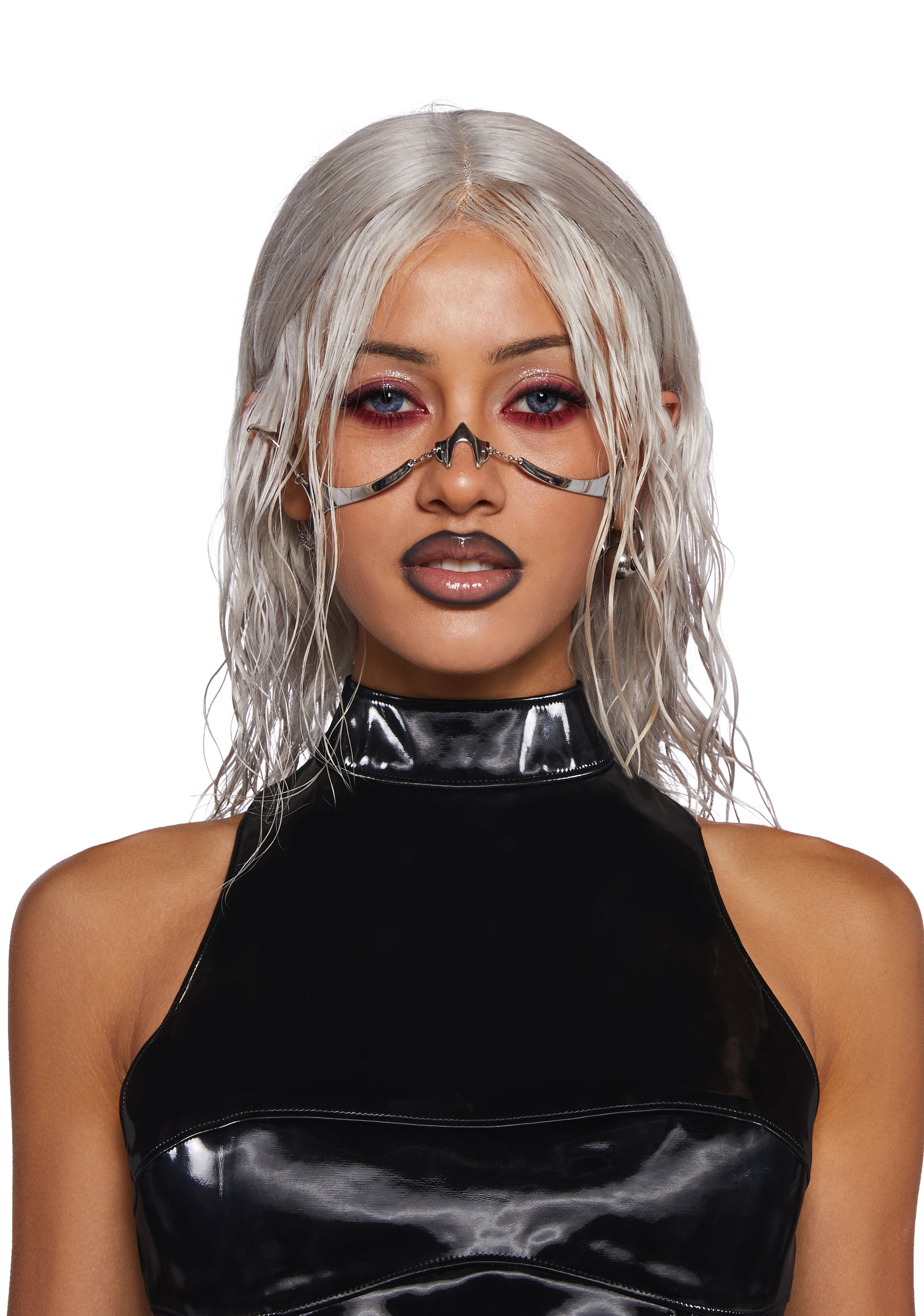 Darker Wavs Silver Toned Metal Face Jewelry - Silver – Dolls