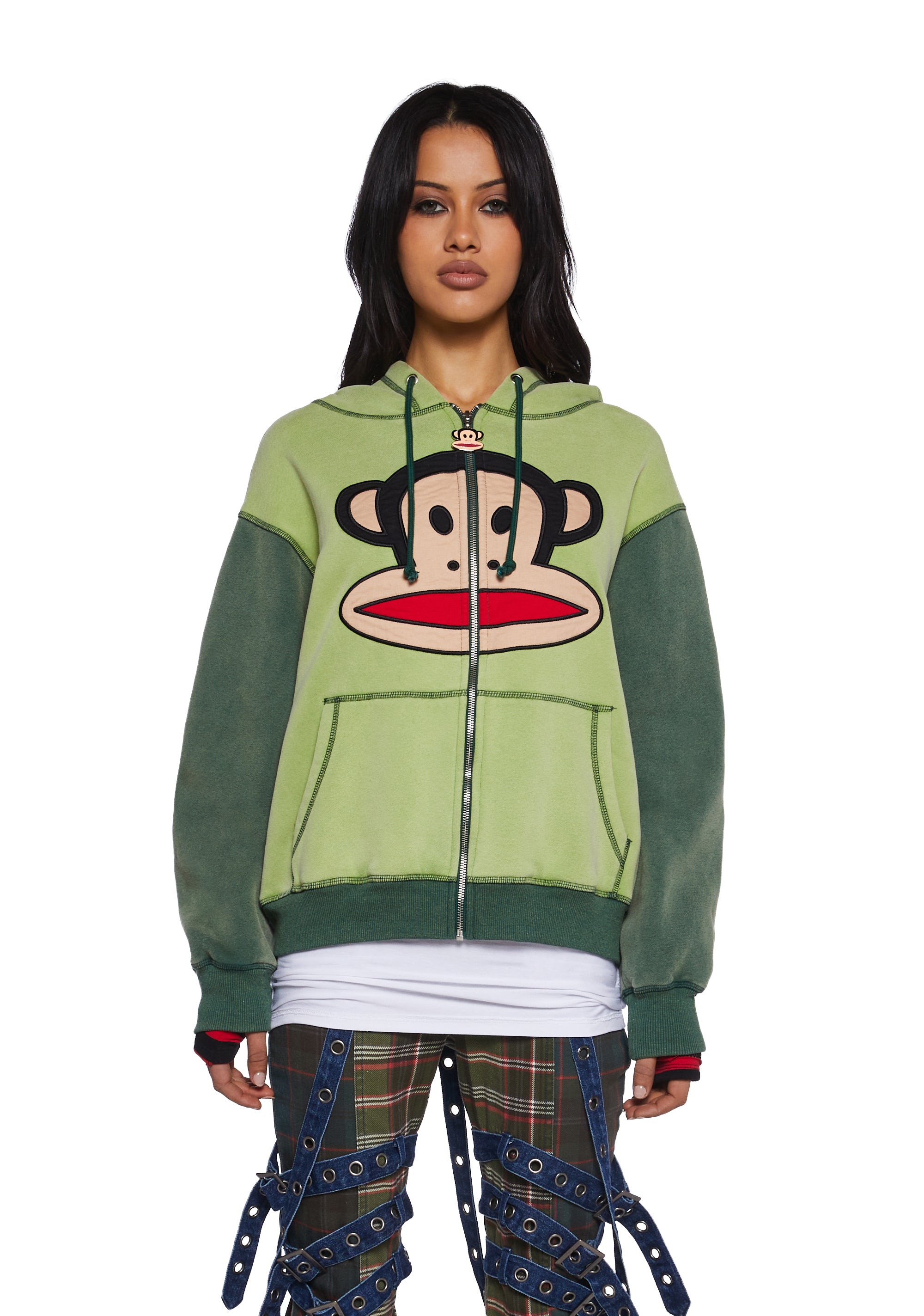 Dolls Kill x Paul Frank Julius Washed Knit Color Block Graphic