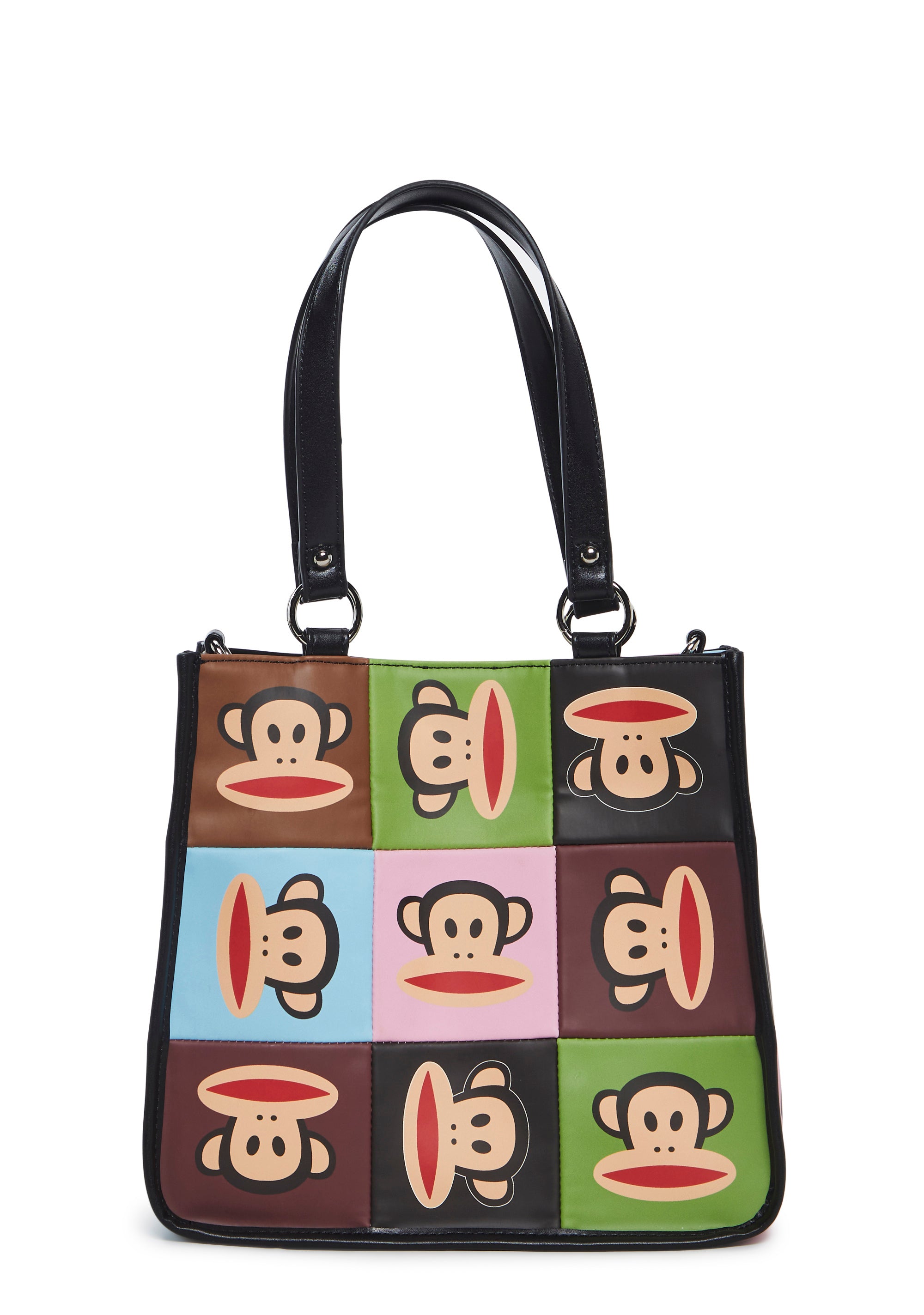 Dolls Kill x Paul Frank Julius Colorblock Patchwork Tote Bag Multi