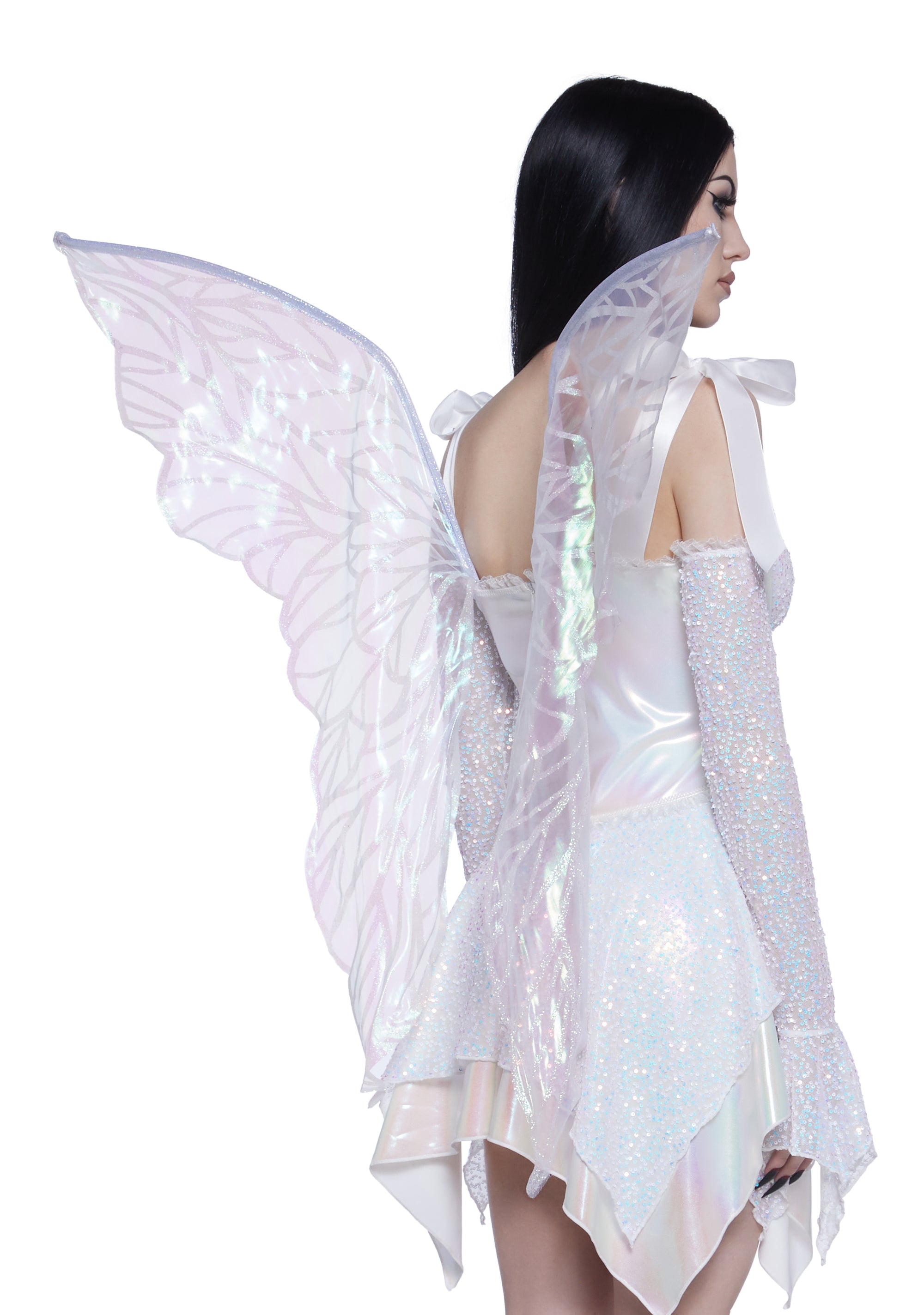 Iridescent Strapless Fairy Wings Halloween Costume