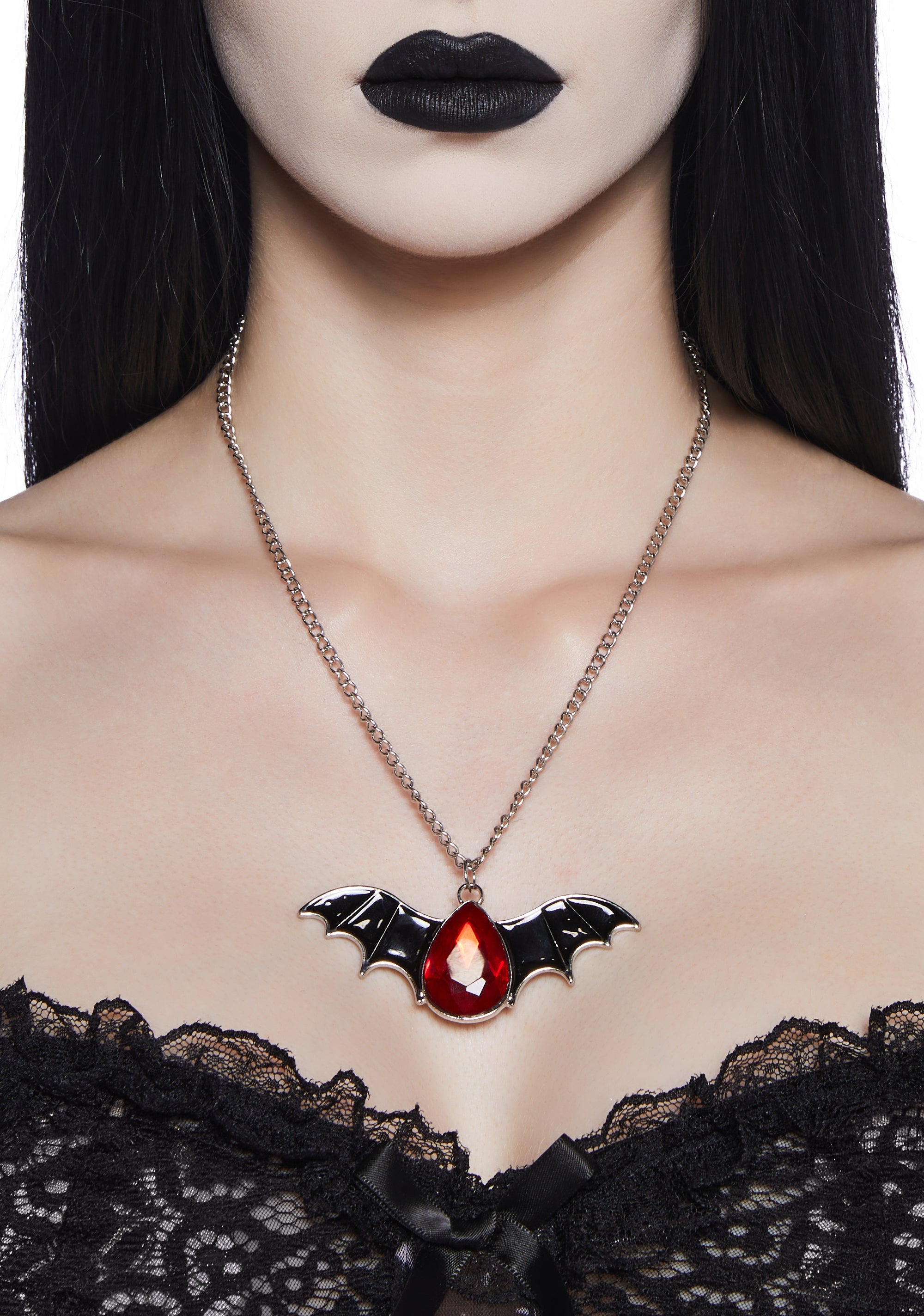 Gothic Vampire Kit Adult Black Red With Jewel Gothic Vampire Kit Adult Black Red With Jewel