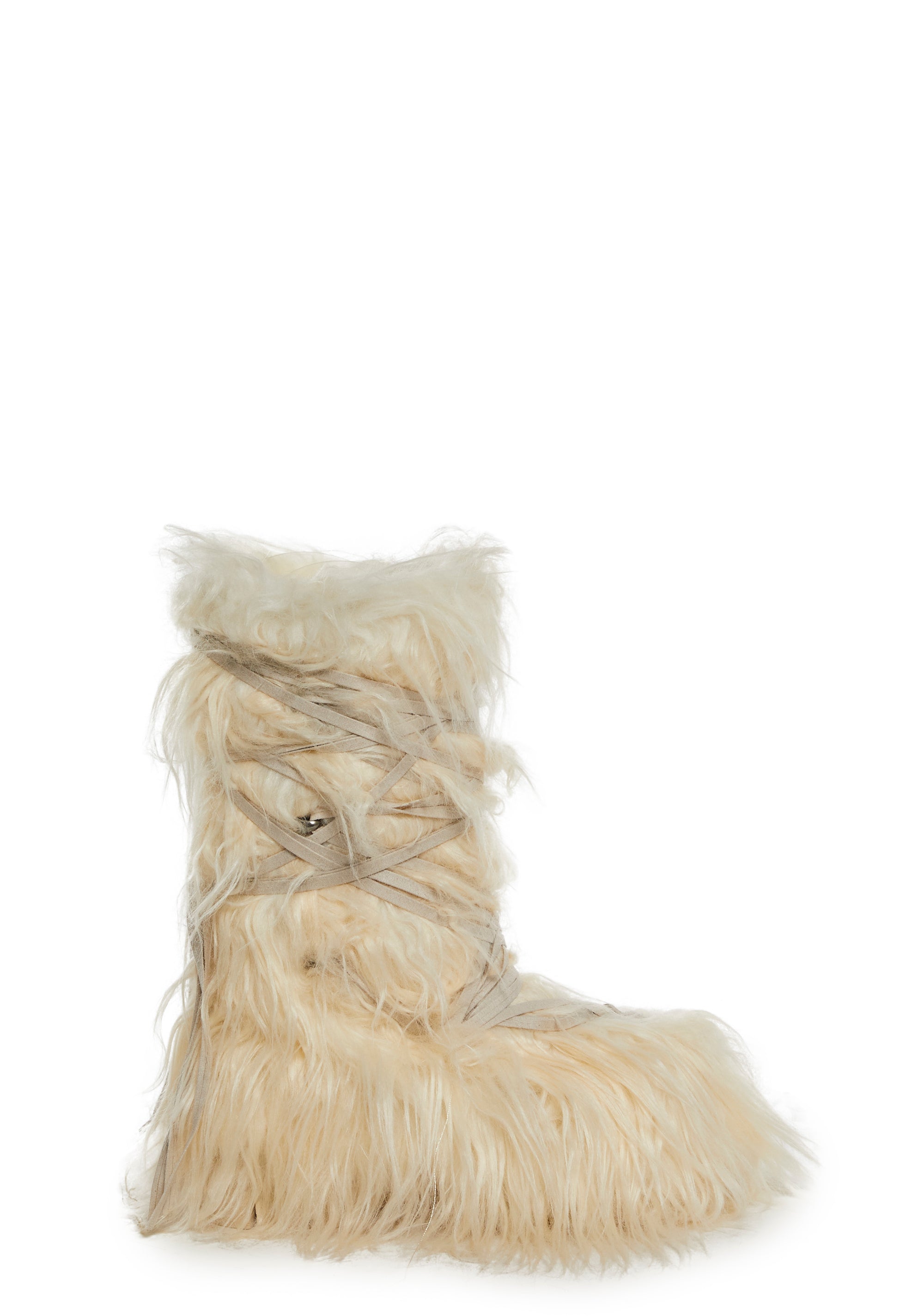 Darker WAVS Warp Faux Fur Boots Off White US 7