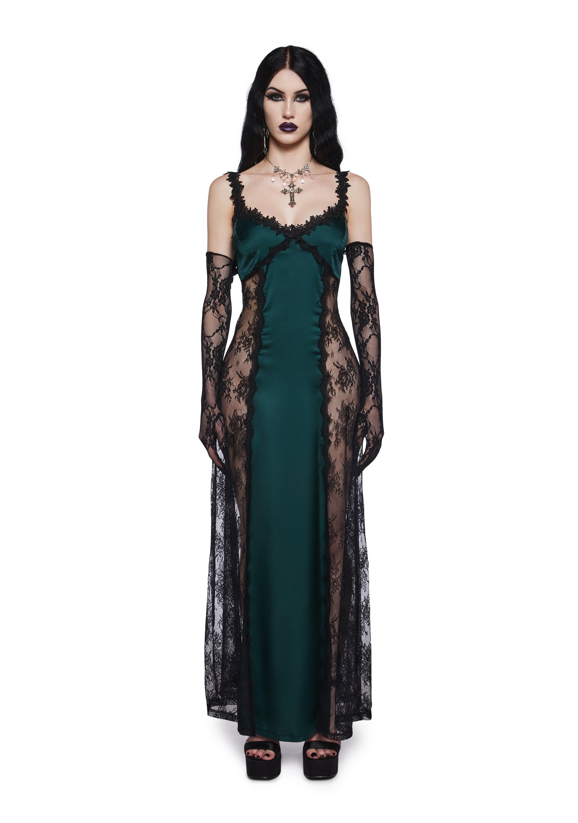 dollskill satin dress Satin Corset Dress Black / XX-LARGE