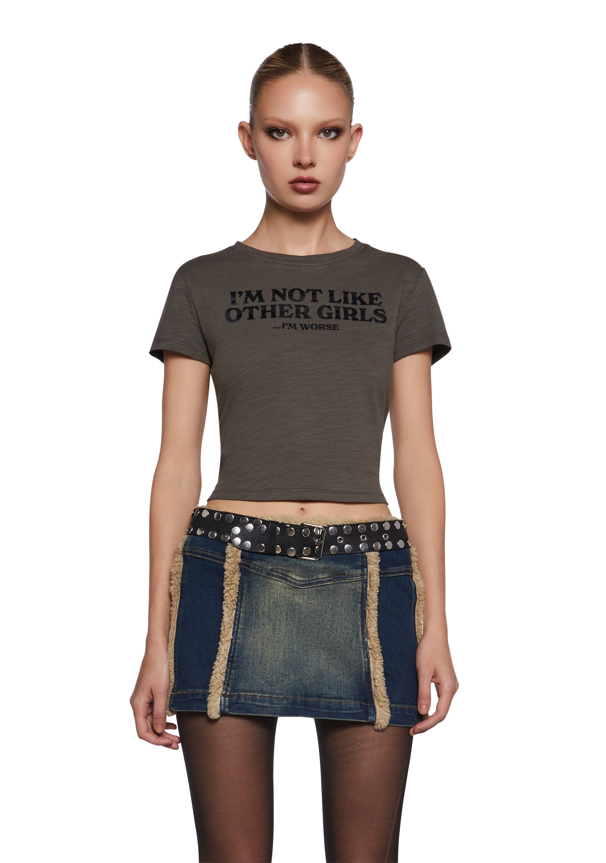 kiss the club bare flill tops gray