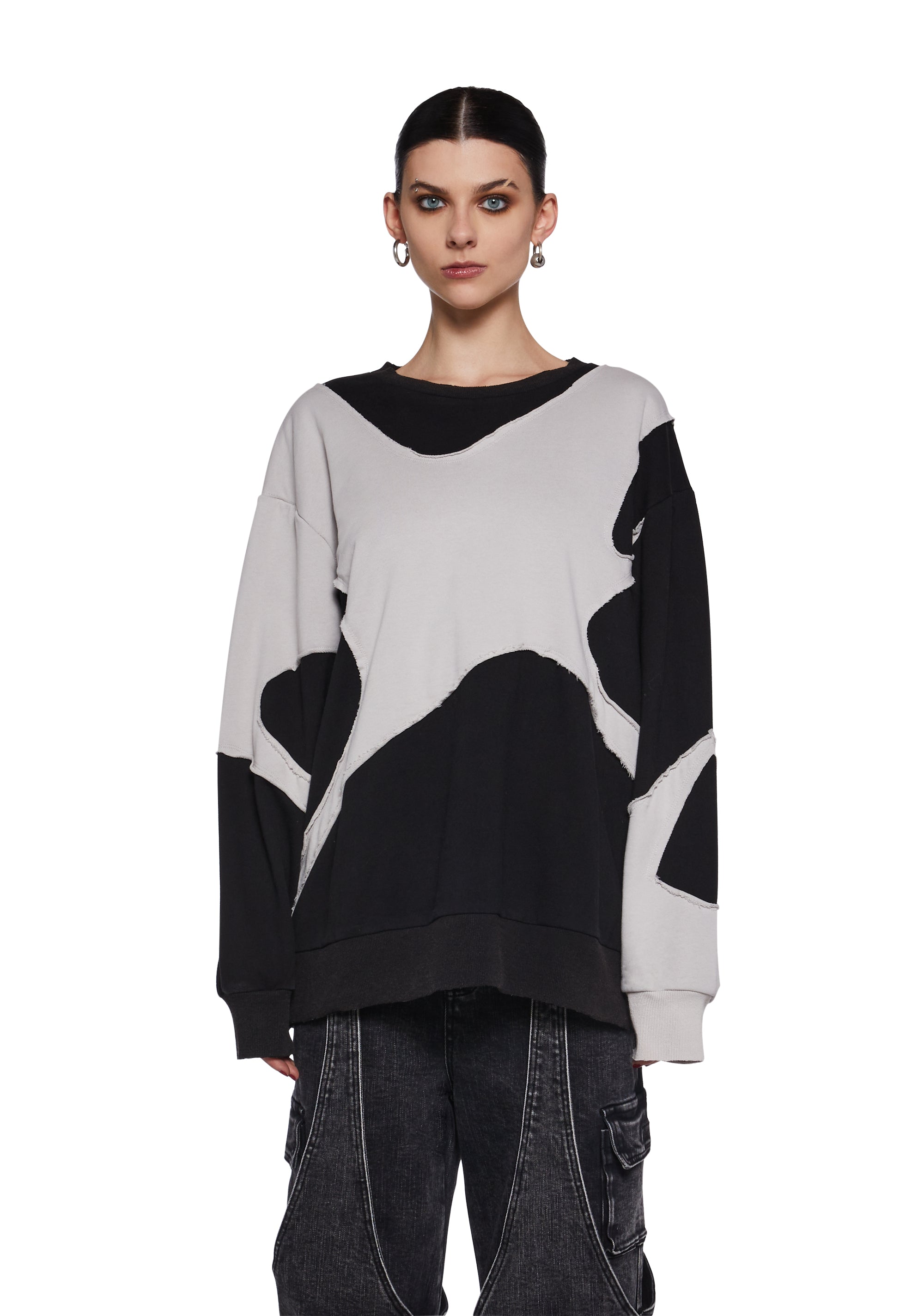 ANRABESS Women Crewneck Batwing Long Sleeve 2024 Fall