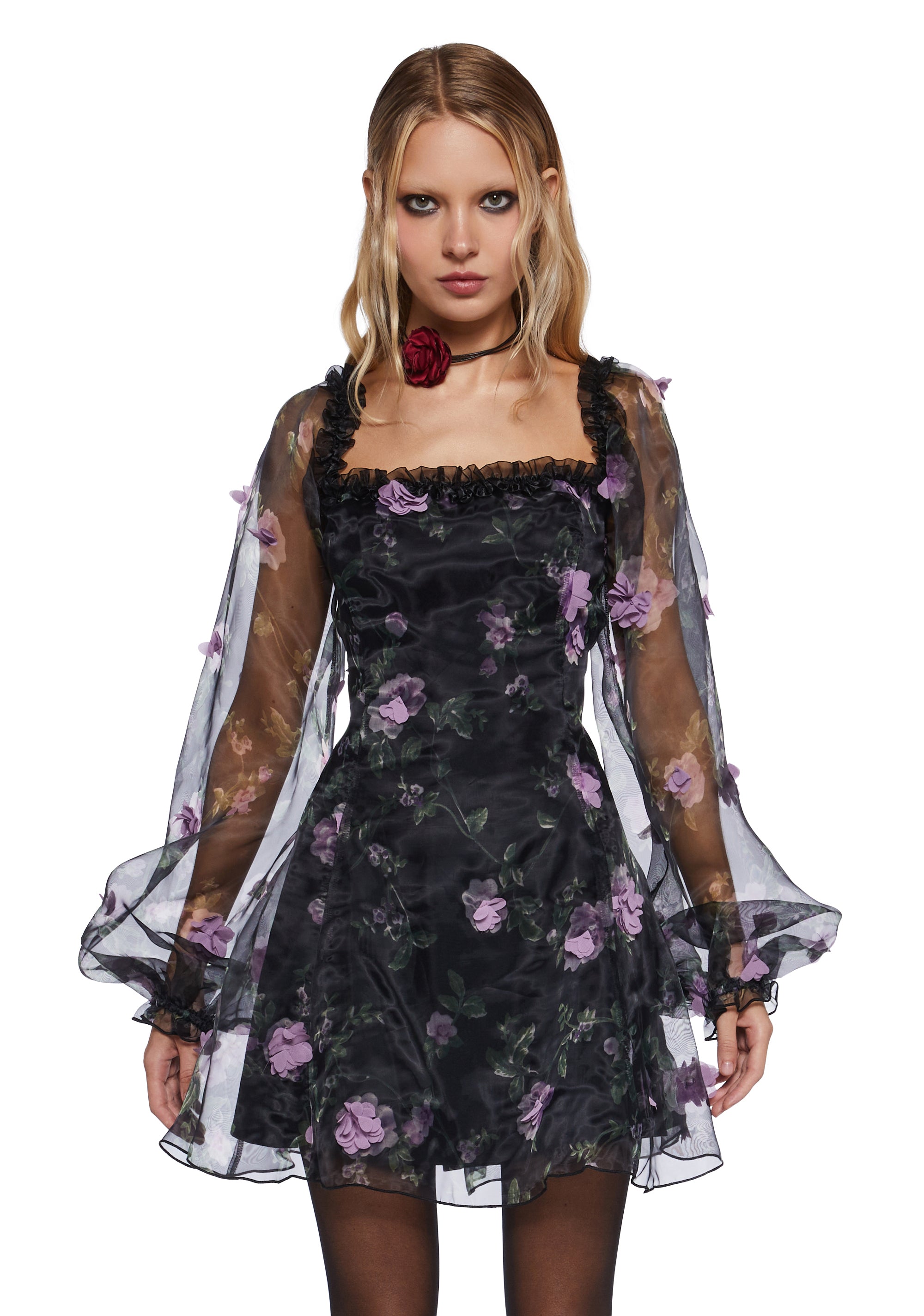 dark purple floral dress Purple Floral Long Dress. A Sophisticated Look for a Ball in Lavender. Ombre Floral Corset Dress. Fairytale Handmade Dress Fantastic Costume