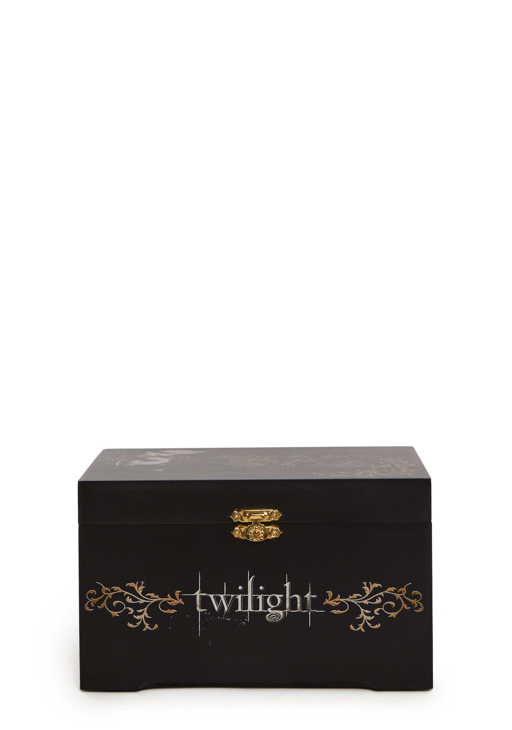 Dolls Kill x Twilight Wooden Graphic Print Love Jewelry Box - Black