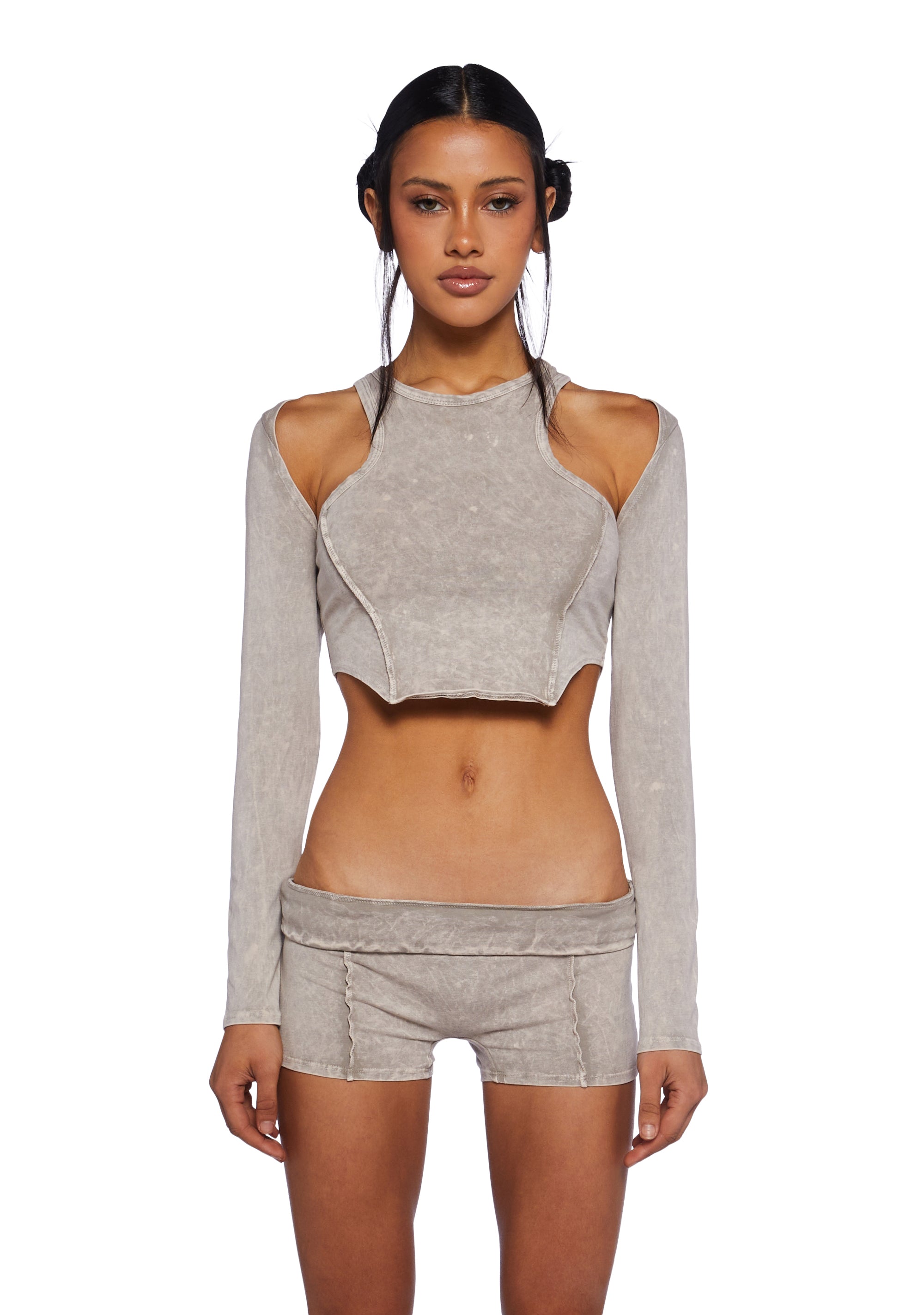 【2024年】お歳暮ギフト Mineral Kill Dolls – Gray - Set Shorts Shrug Top Tank Wash Acid トップス