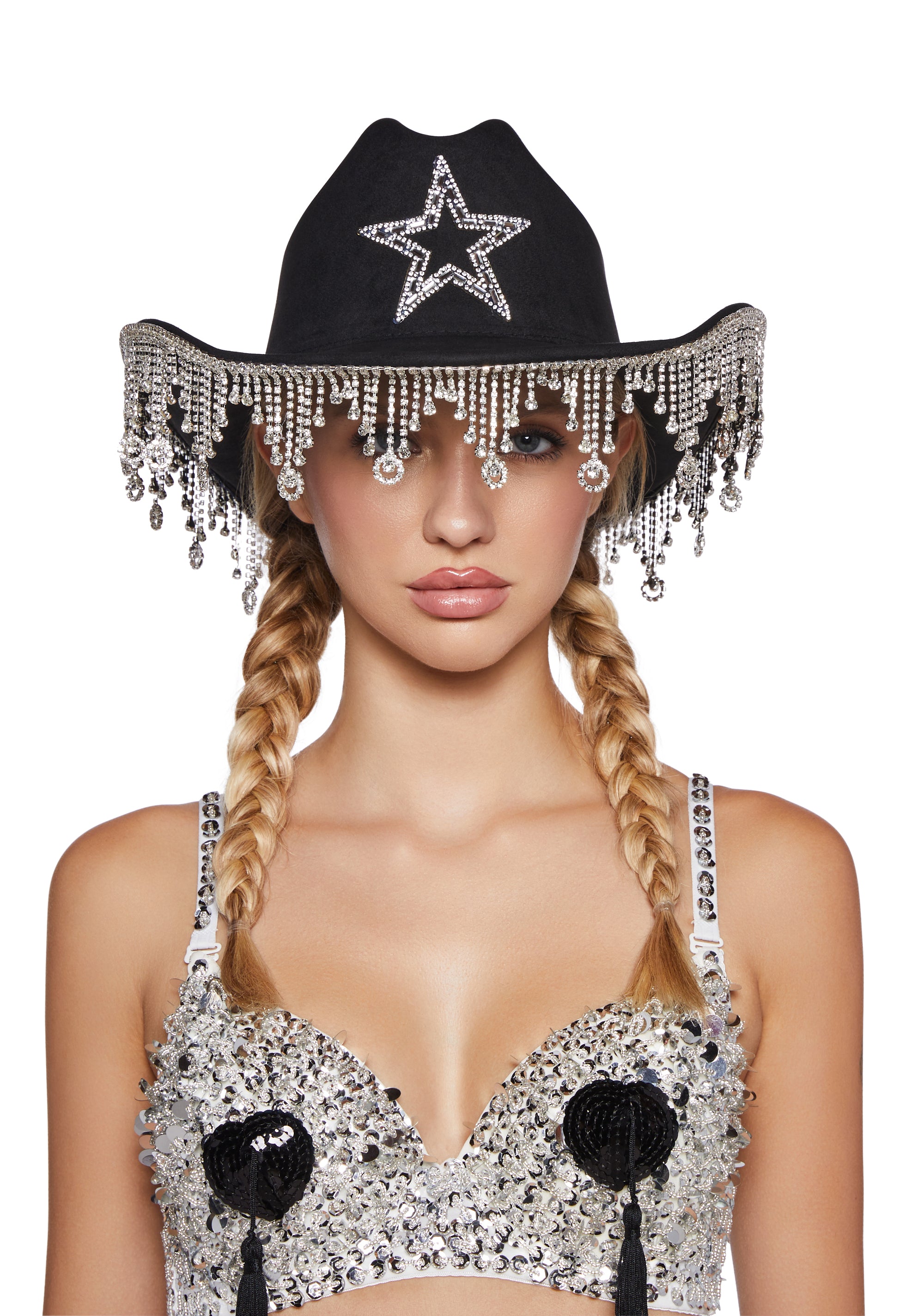 Black Rhinestone Cowboy Hat