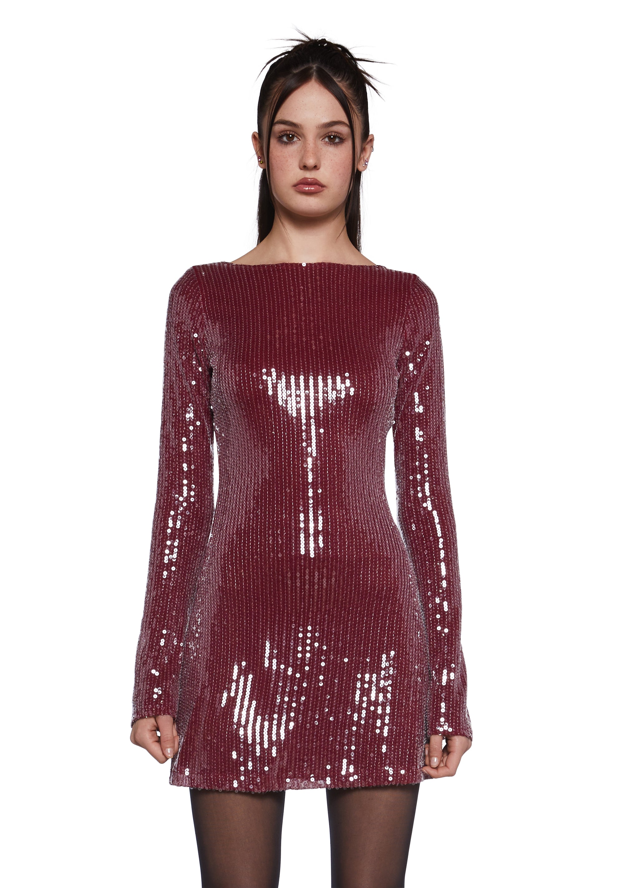 motel red sequin dress Zerla Mini Sleeveless Dress in Sequin Red