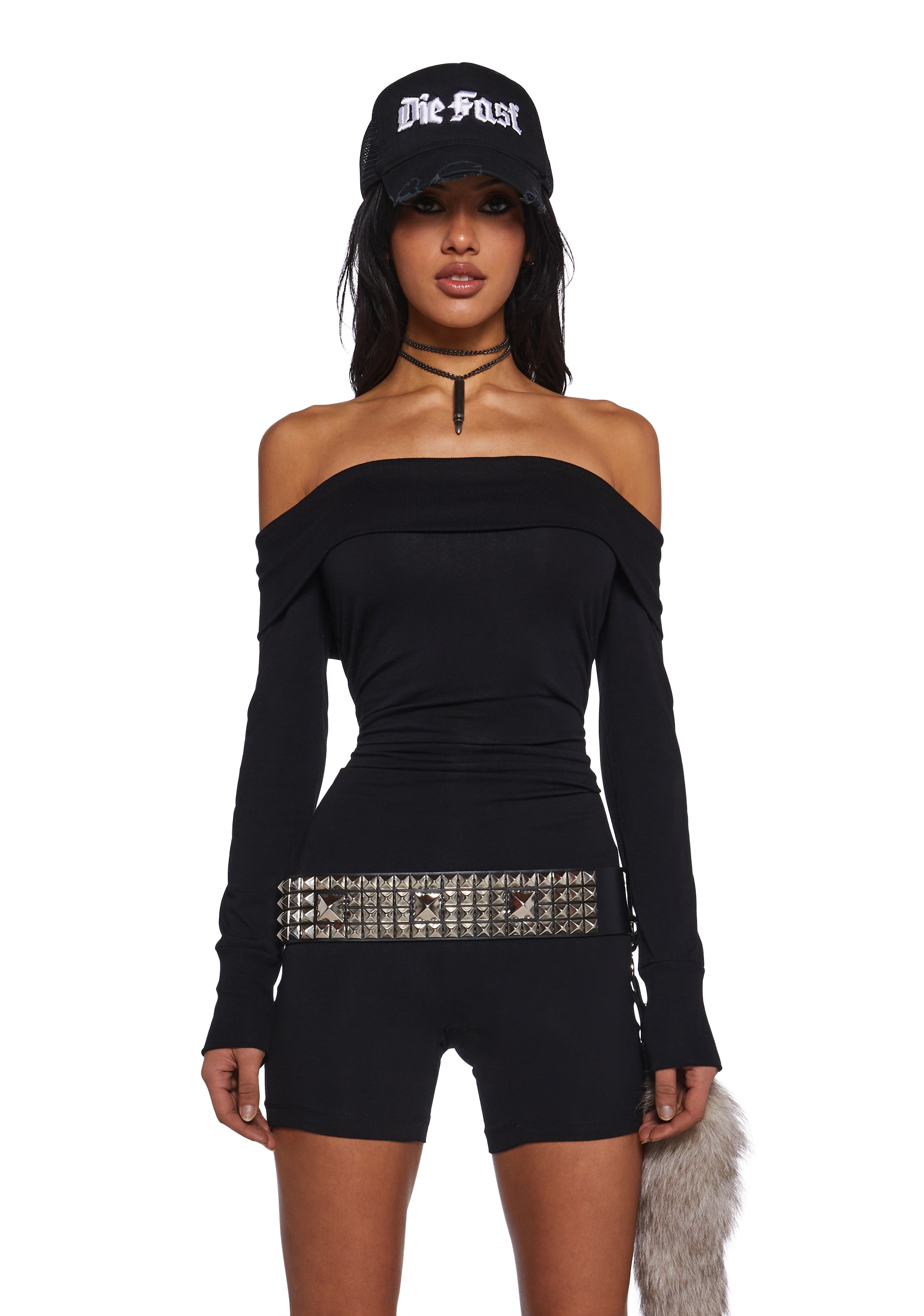 knee length dresses for ladies Stretchy Jersey Romper With Long Sleeves