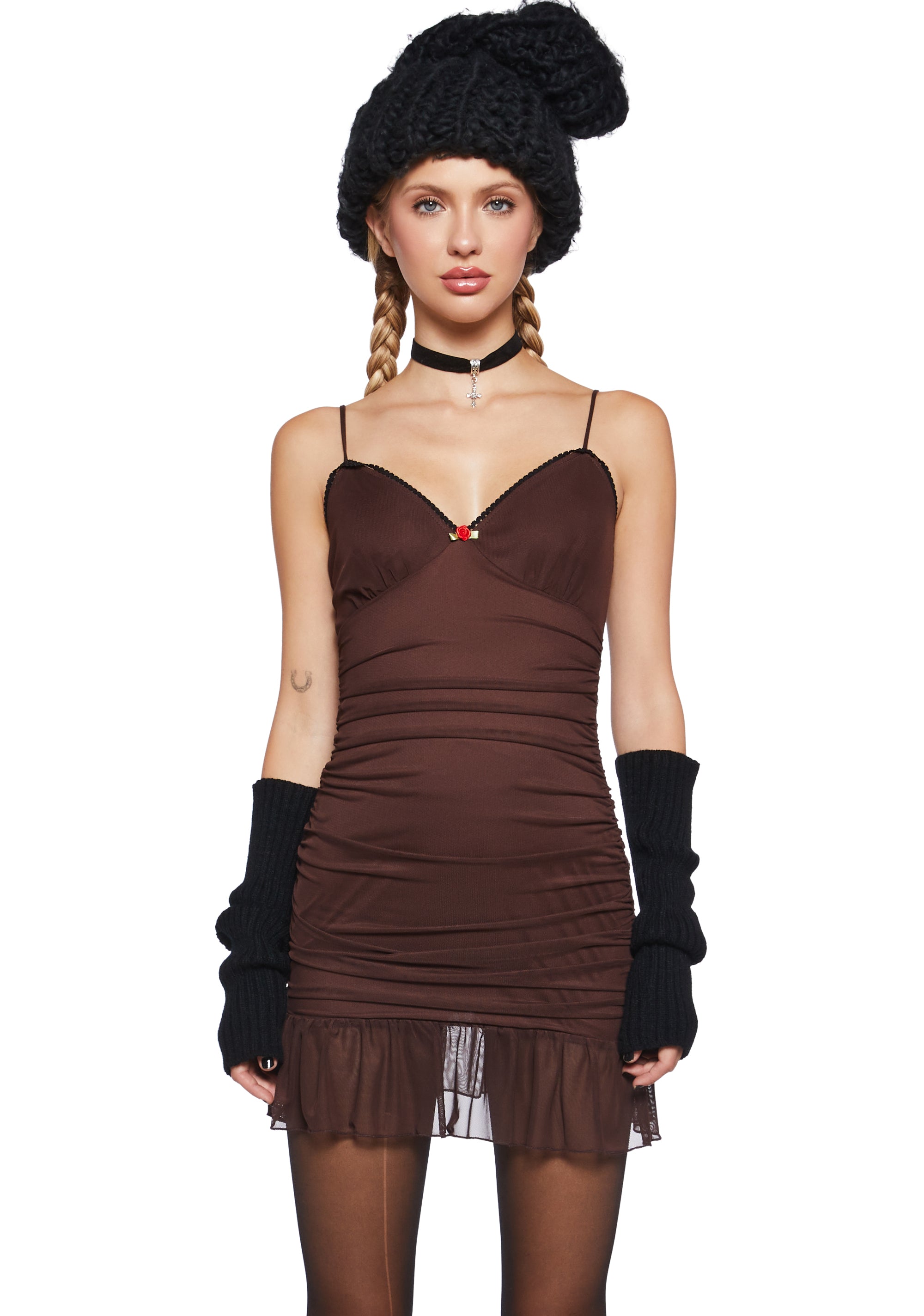 brown ruched mini dress Lasting Thoughts Mini Dress BROWN / SMALL